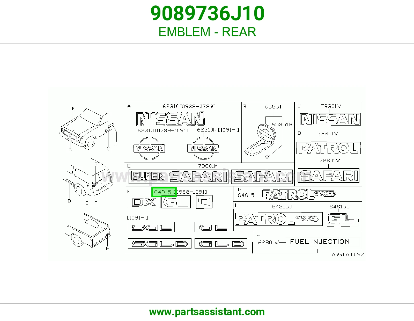 علامة خلفي 9089736J10