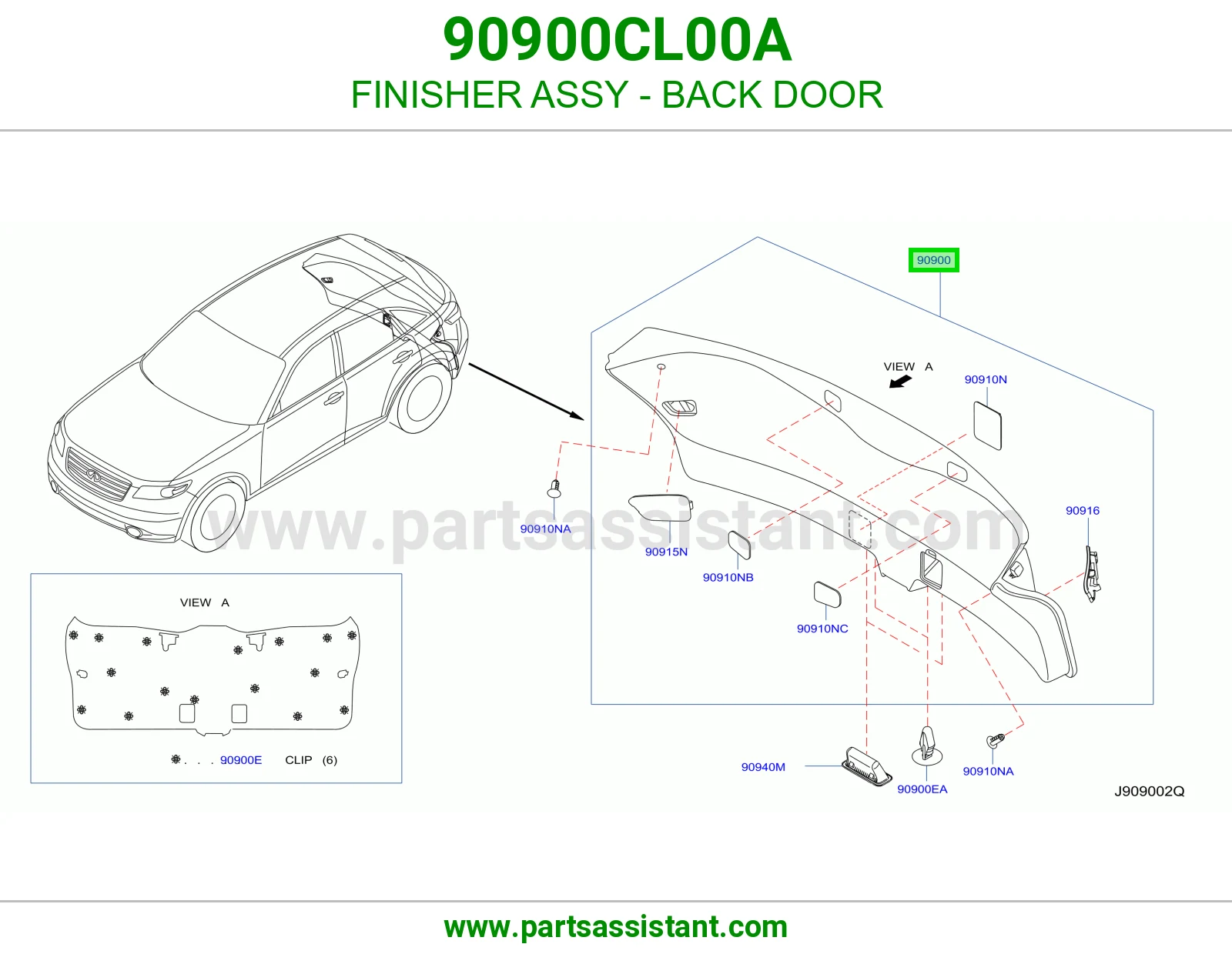تلبيسة باب شنطة كاملة 90900CL00A