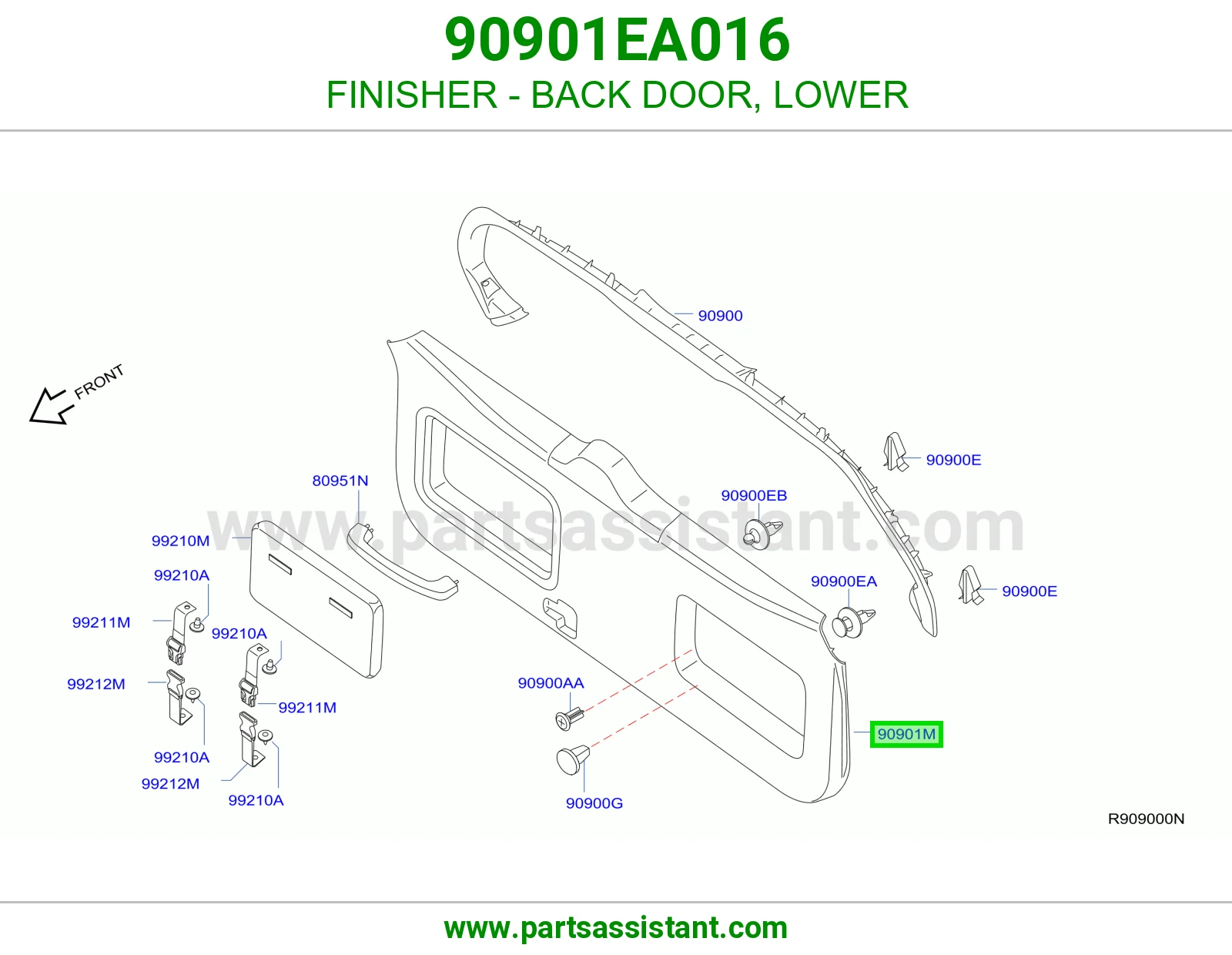 تلبيسة باب شنطة تحت 90901EA016