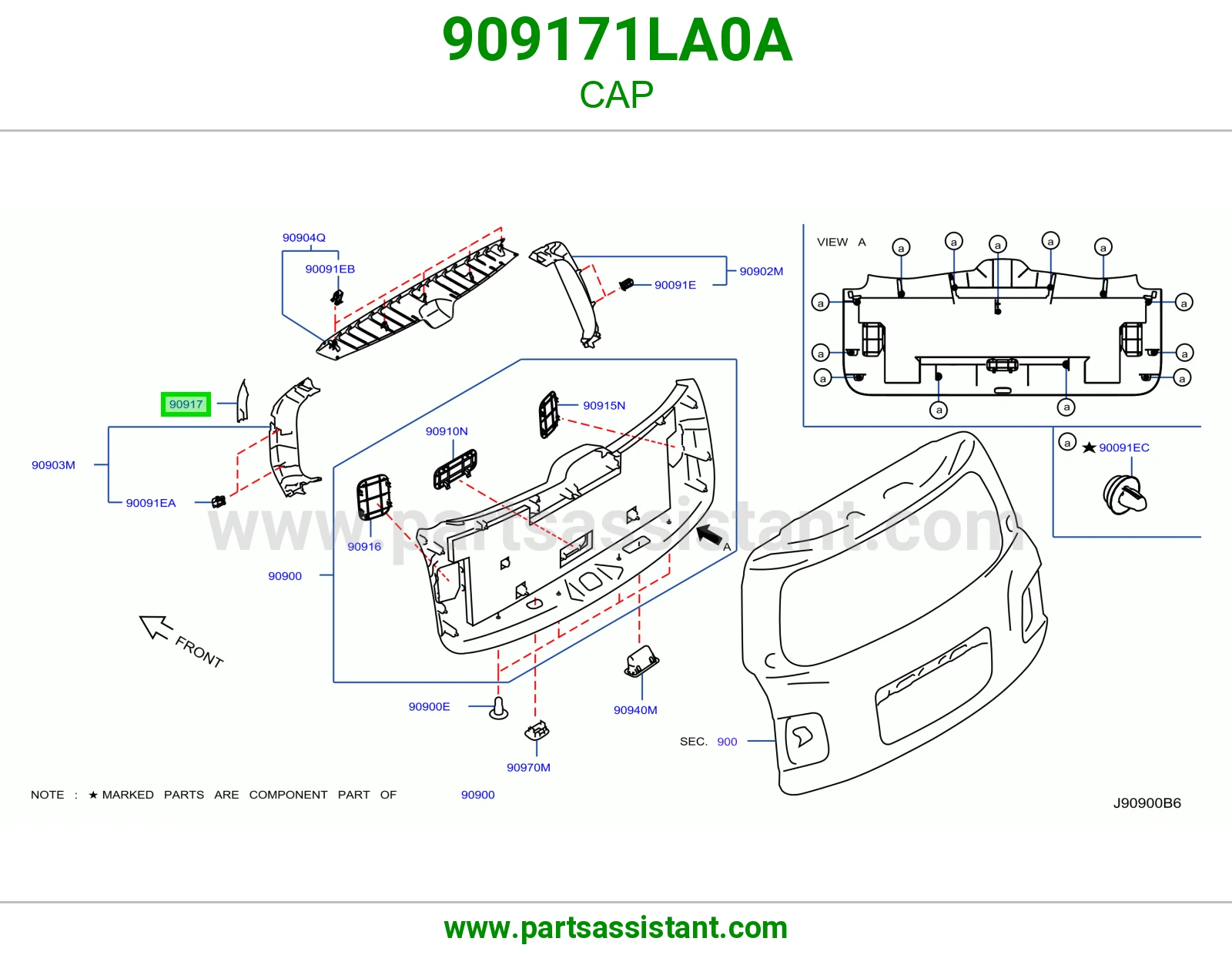 غطاء 909171LA0A