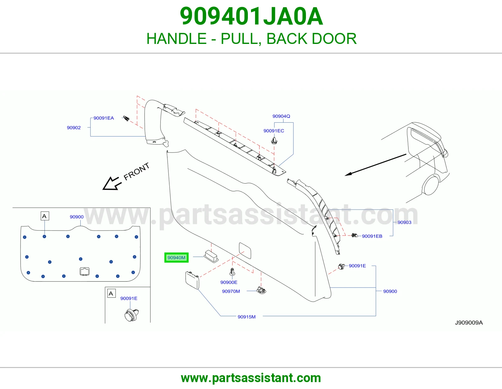 مسكة سحب باب شنطة 909401JA0A