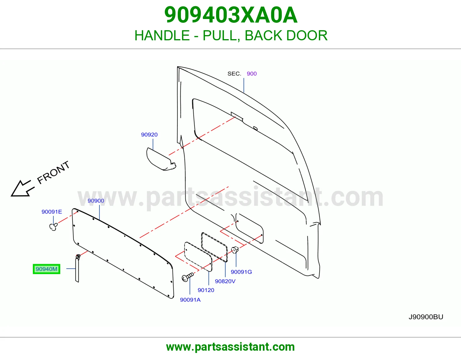 مسكة سحب باب شنطة 909403XA0A