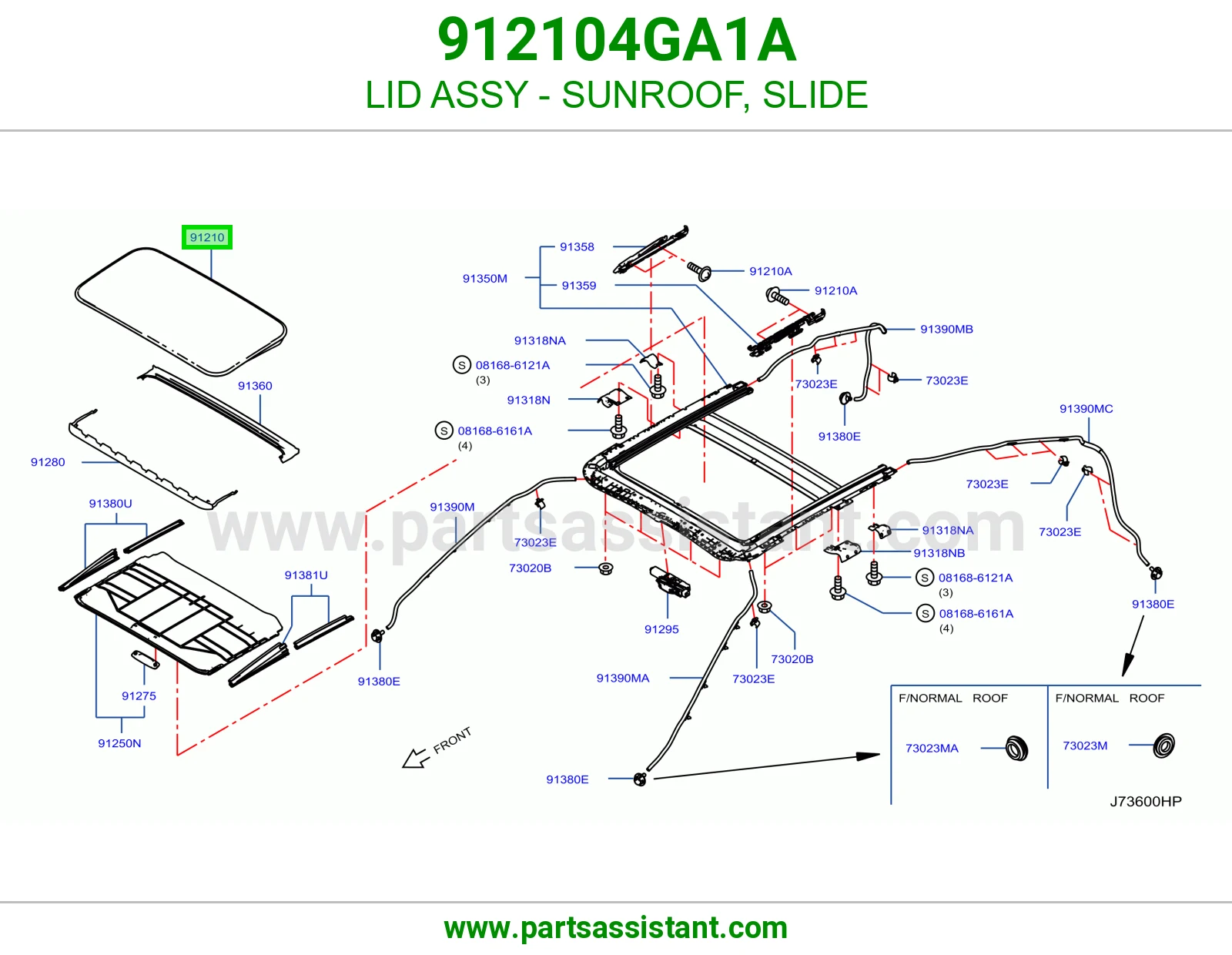 فتحه سقف 912104GA1A