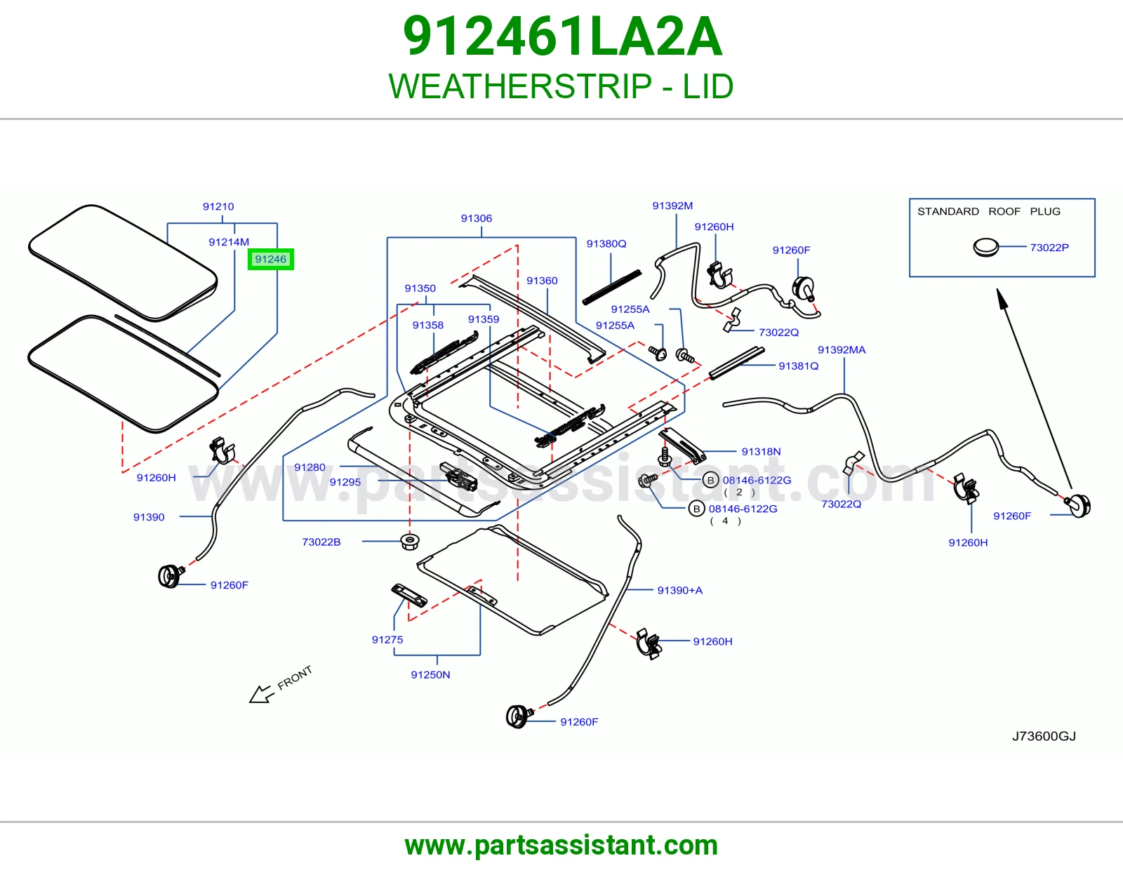 ربل غطاء 912461LA2A