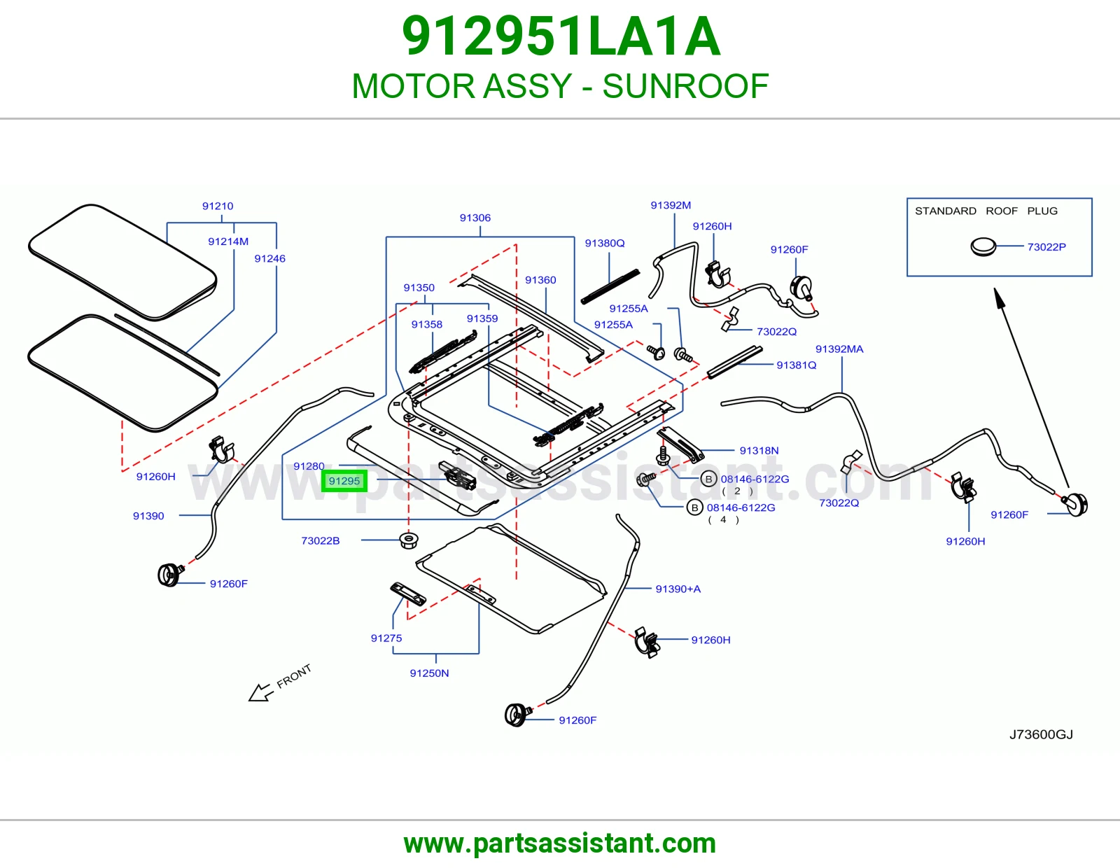 دينمو فتحة سقف كامل 912951LA1A
