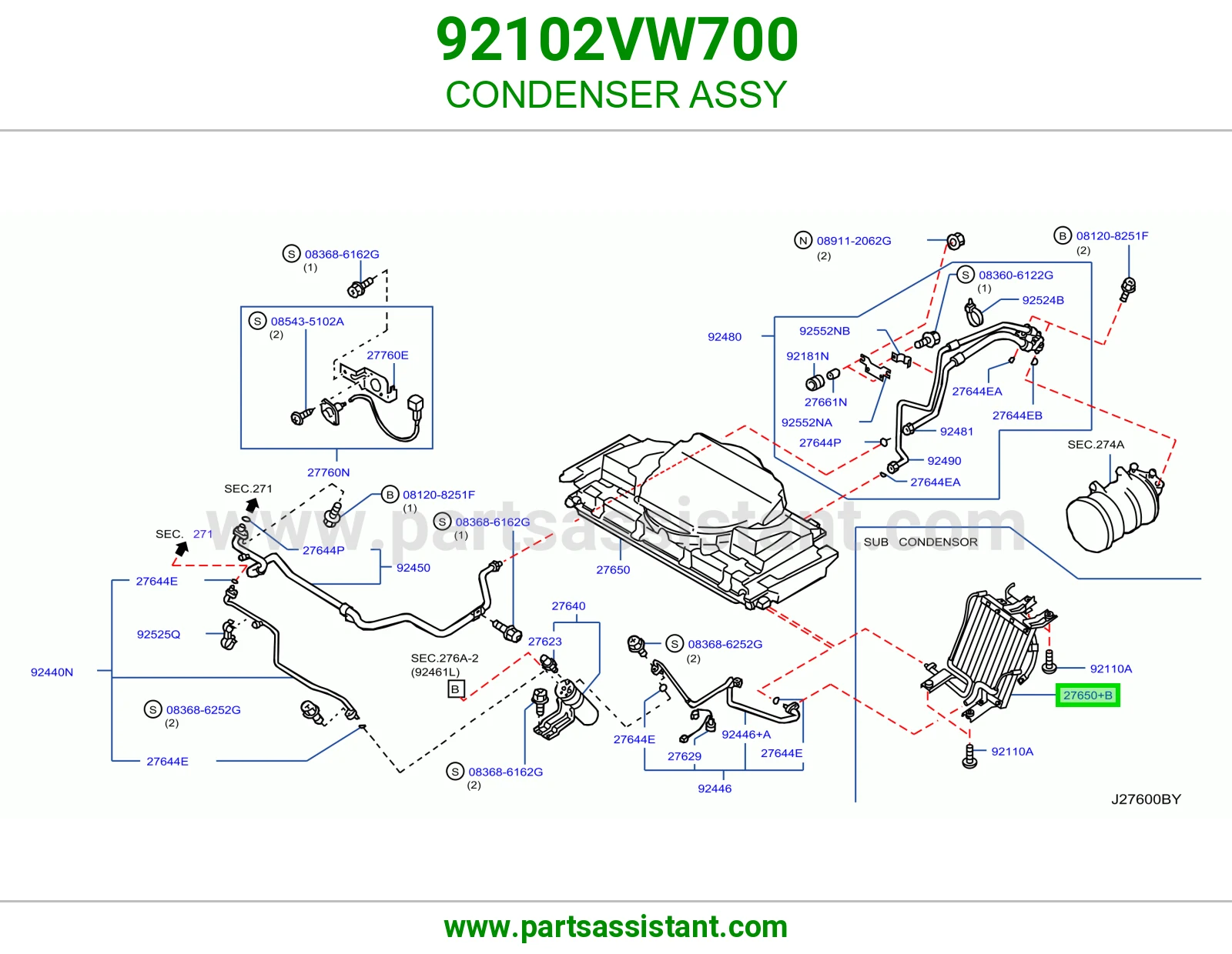 رديتر مكيف كامل 92102VW700