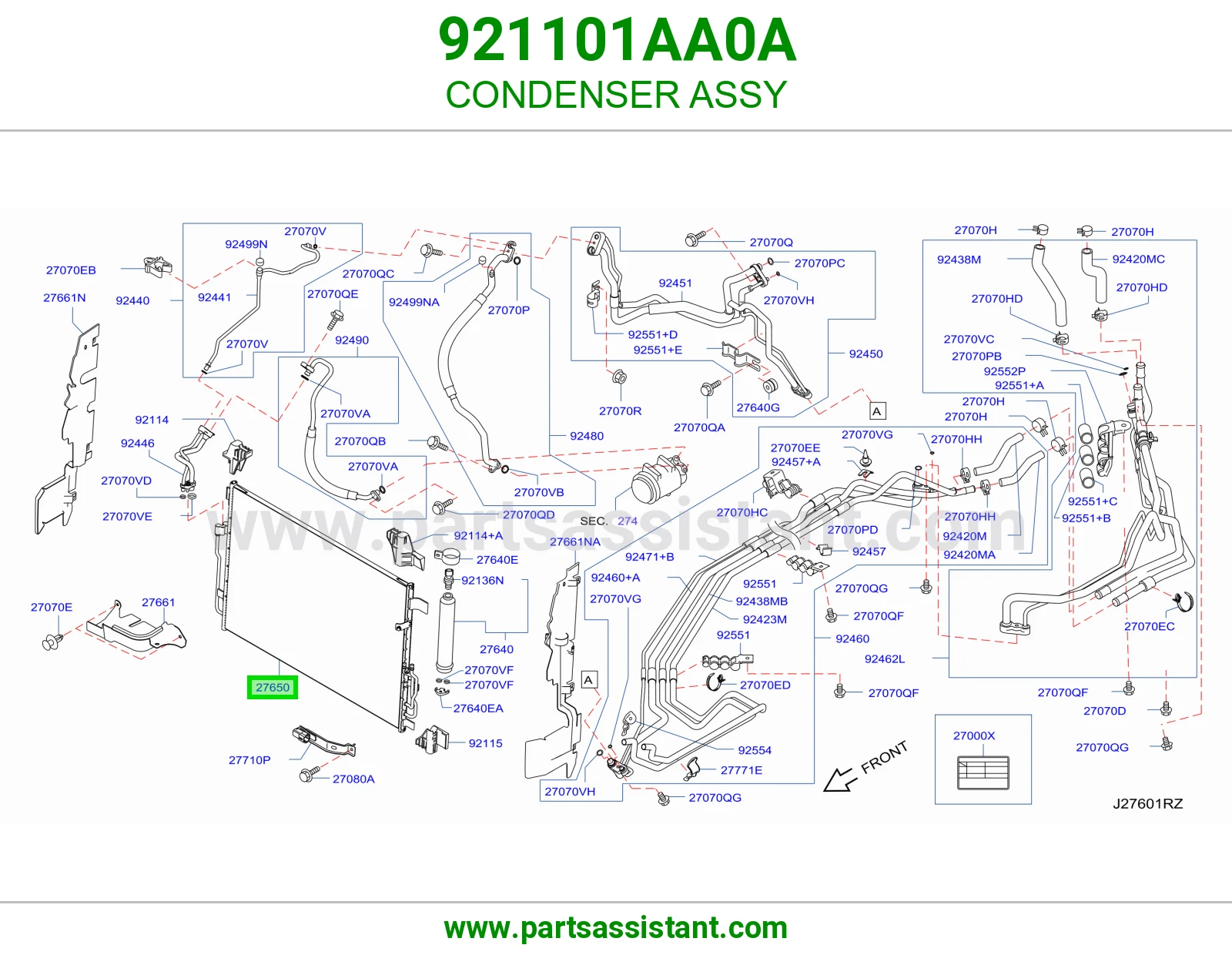 رديتر مكيف 921101AA0A