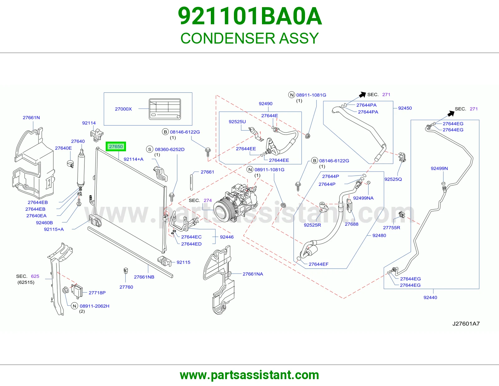 رديتر مكيف 921101BA0A