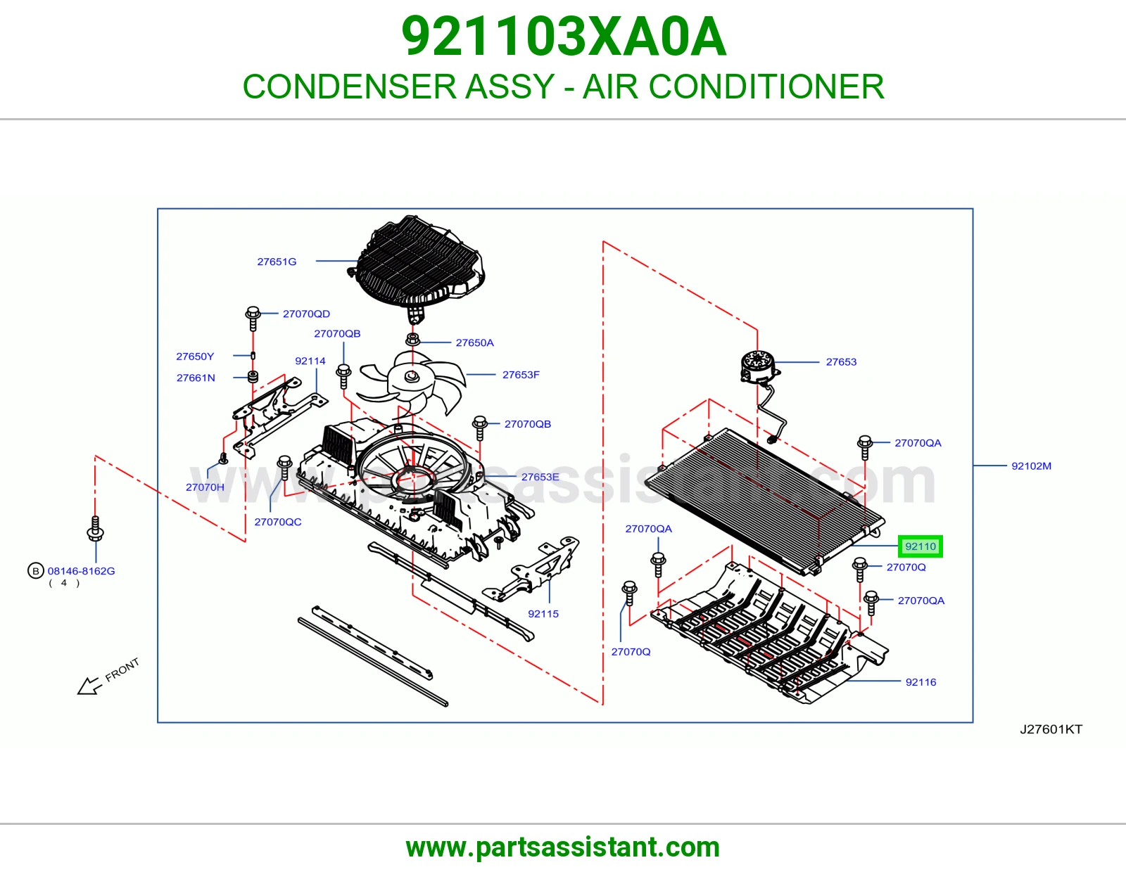 رديتر مكيف كامل 921103XA0A