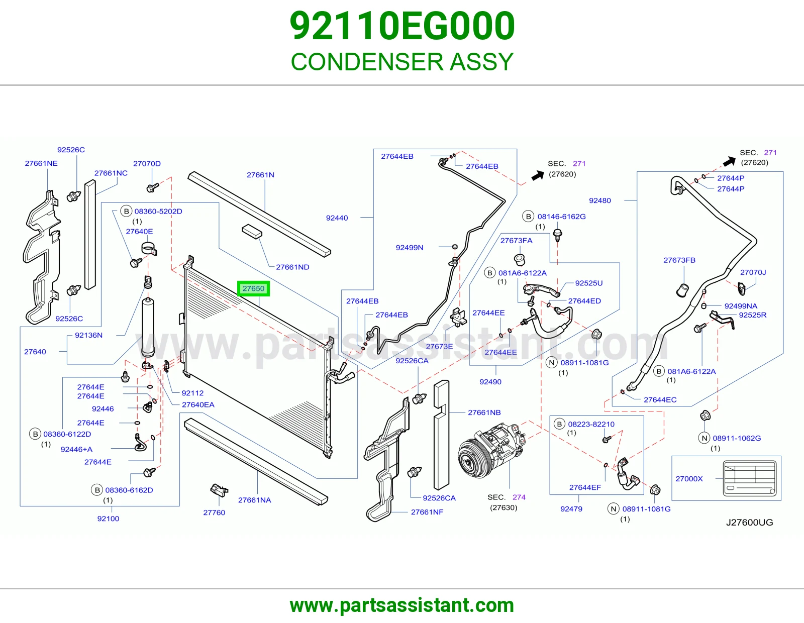 رديتر مكيف 92110EG000