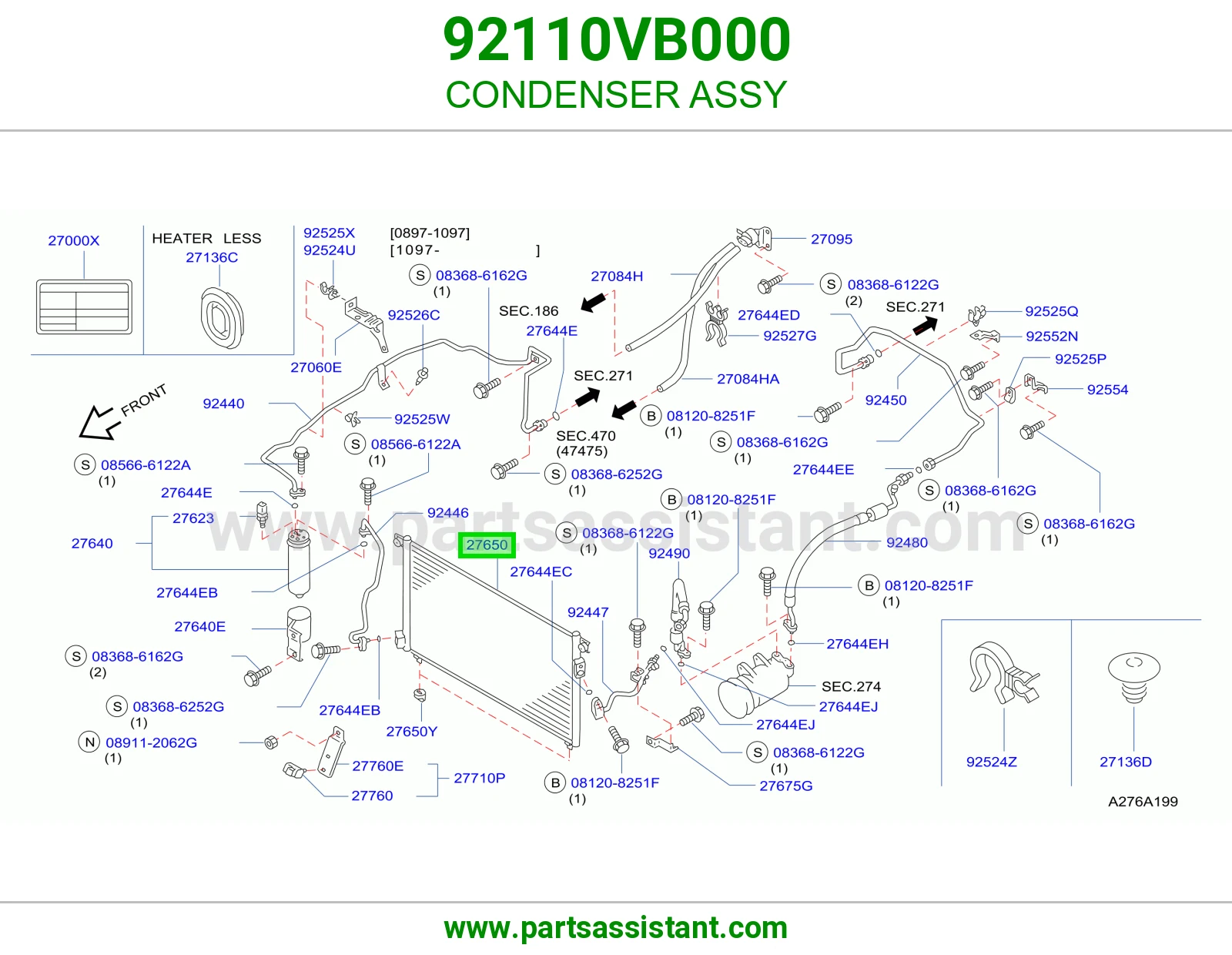 رديتر مكيف 92110VB000