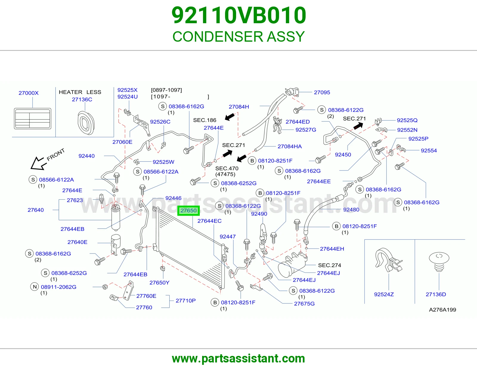 رديتر مكيف 92110VB010