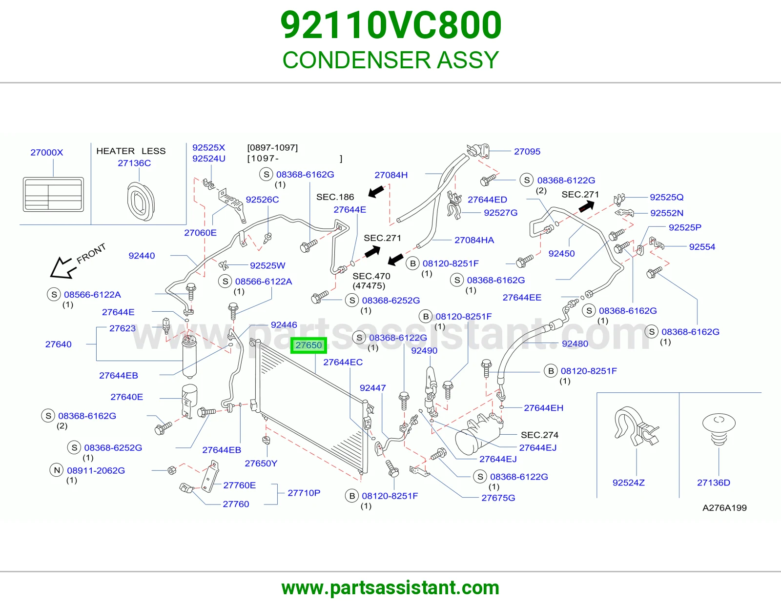 رديتر مكيف 92110VC800