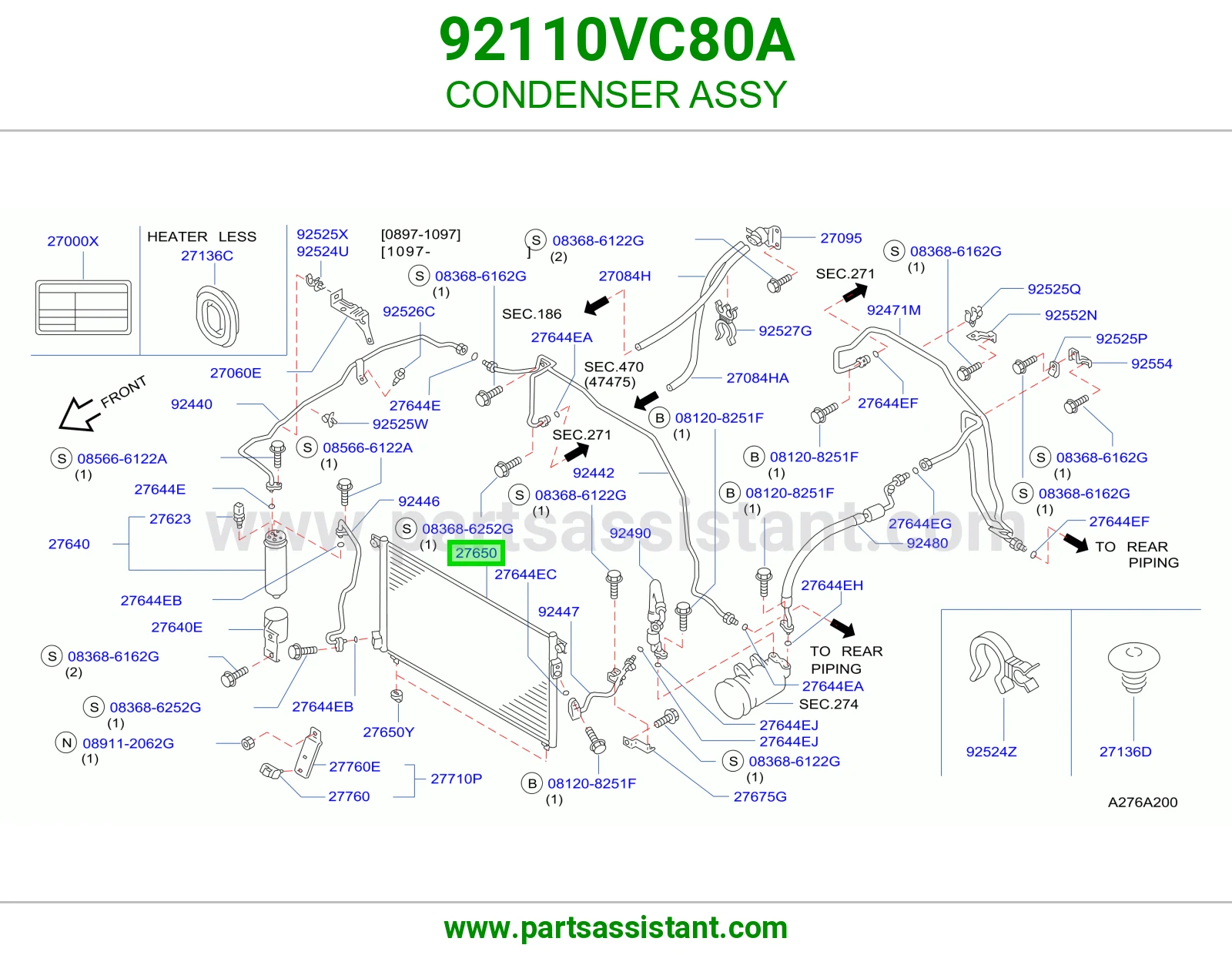 رديتر مكيف 92110VC80A