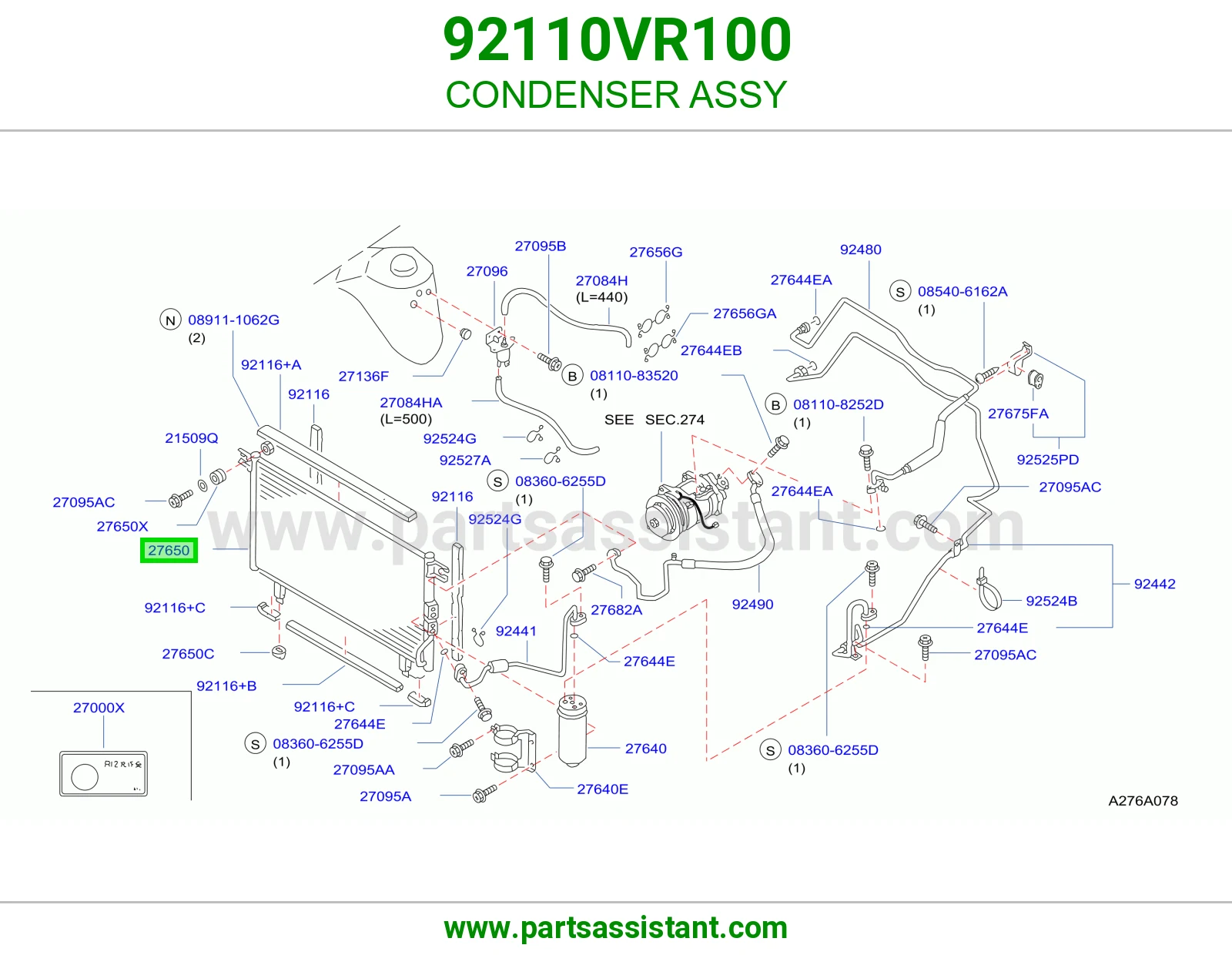 رديتر مكيف 92110VR100