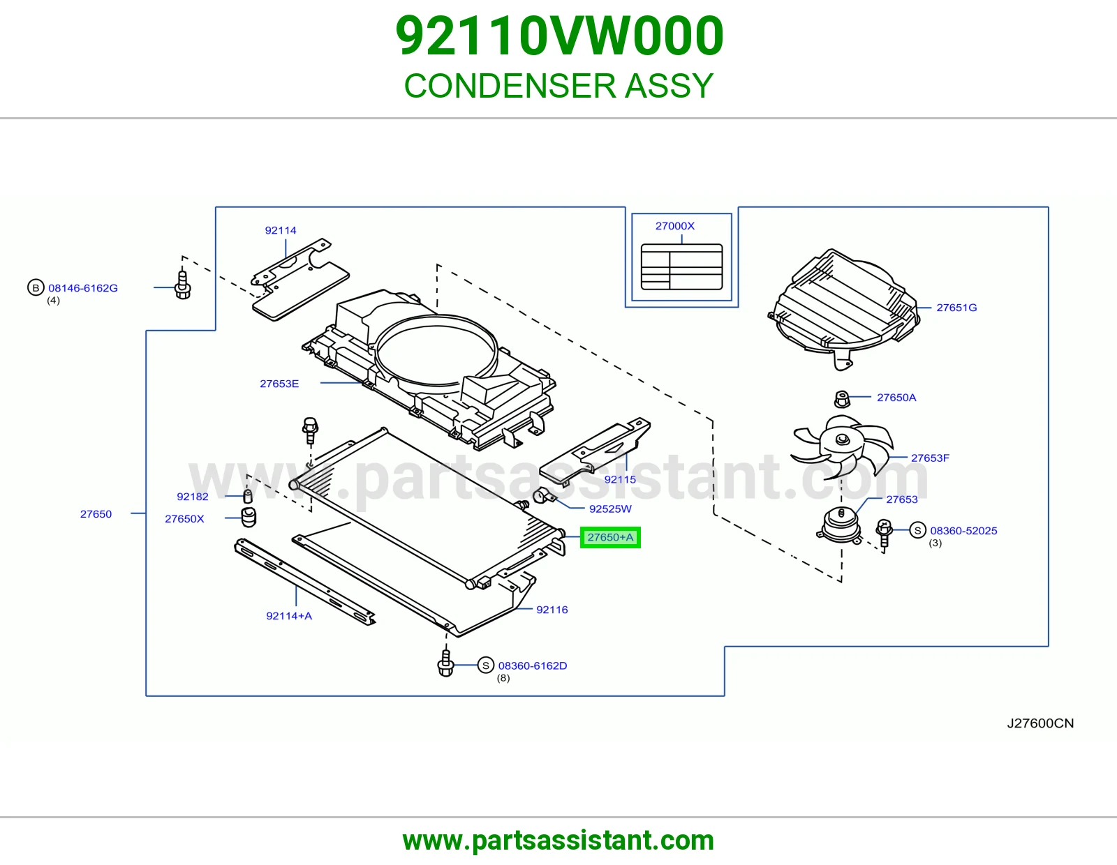 رديتر مكيف كامل 92110VW000