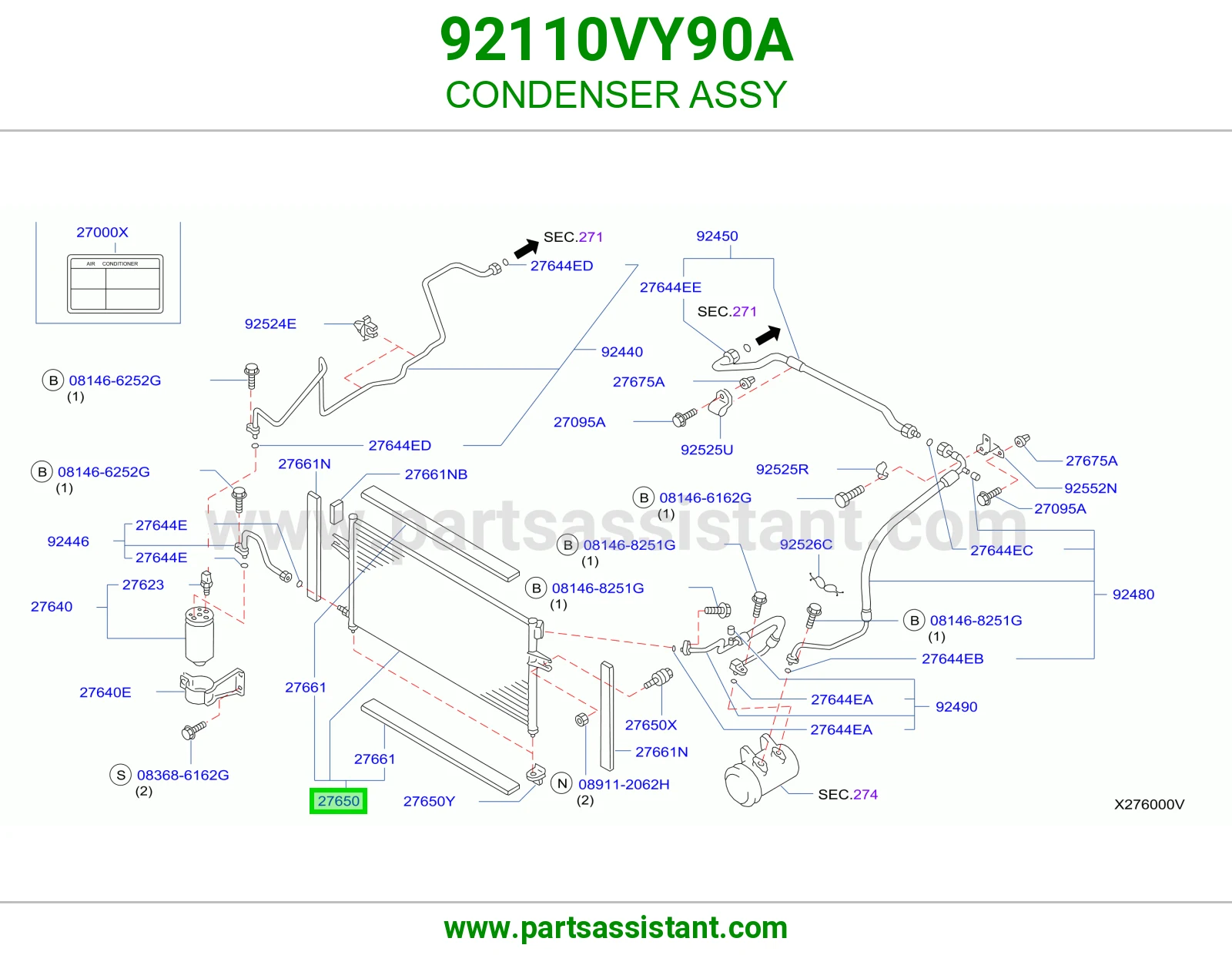 رديتر مكيف 92110VY90A