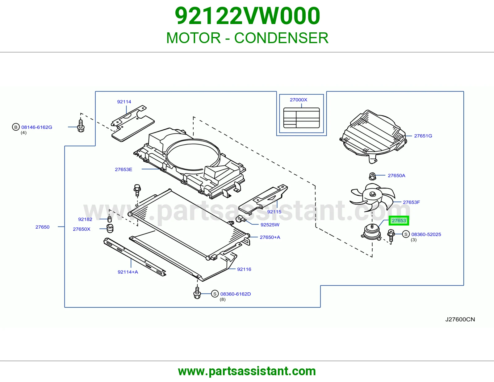 دينمو رديتر مكيف 92122VW000