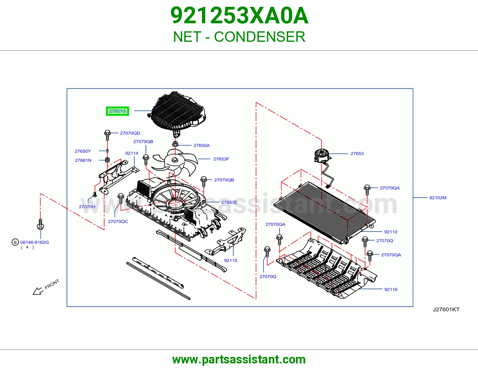 شبك رديتر مكيف 921253XA0A