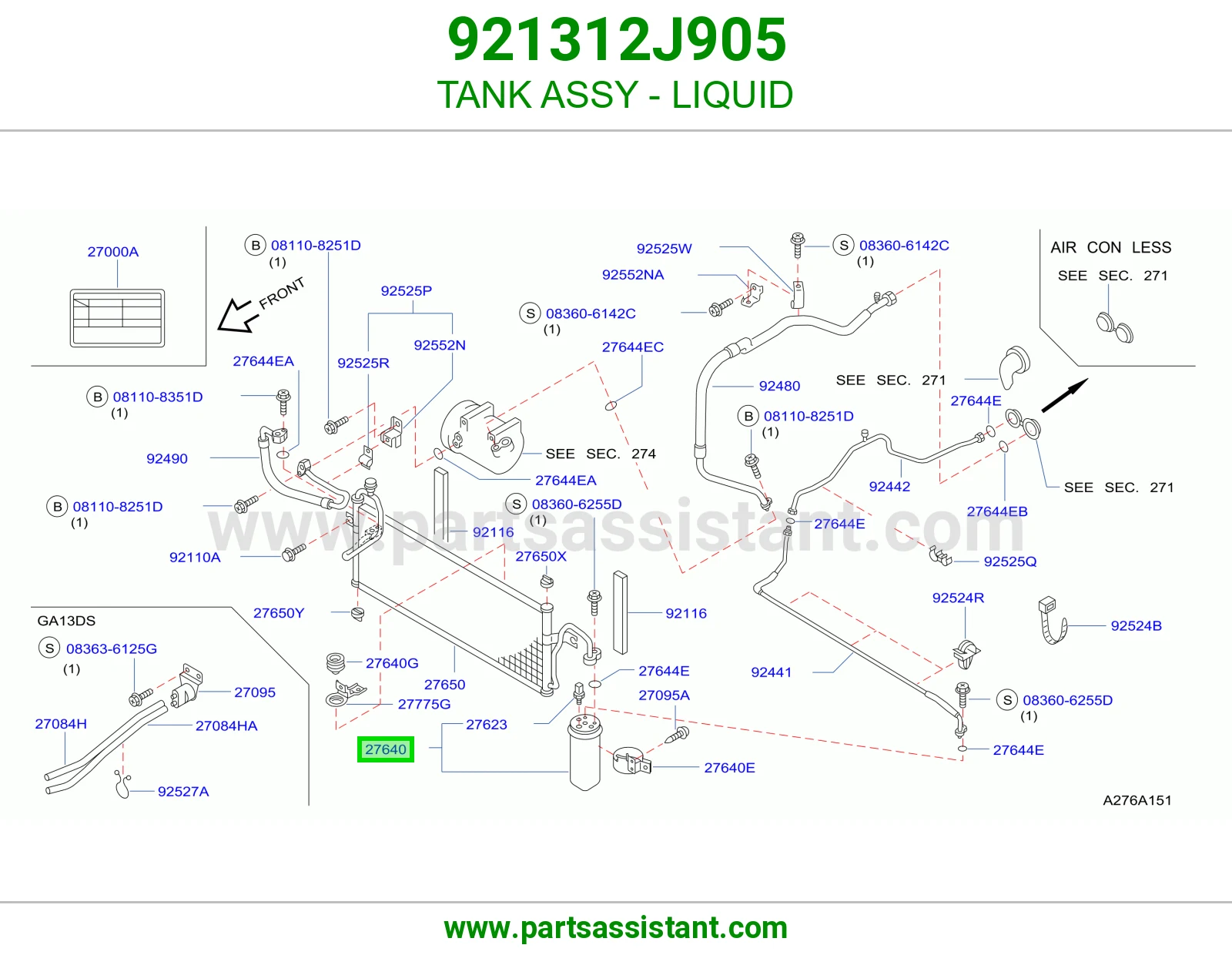 TANK ASSY - LIQUID 921312J905