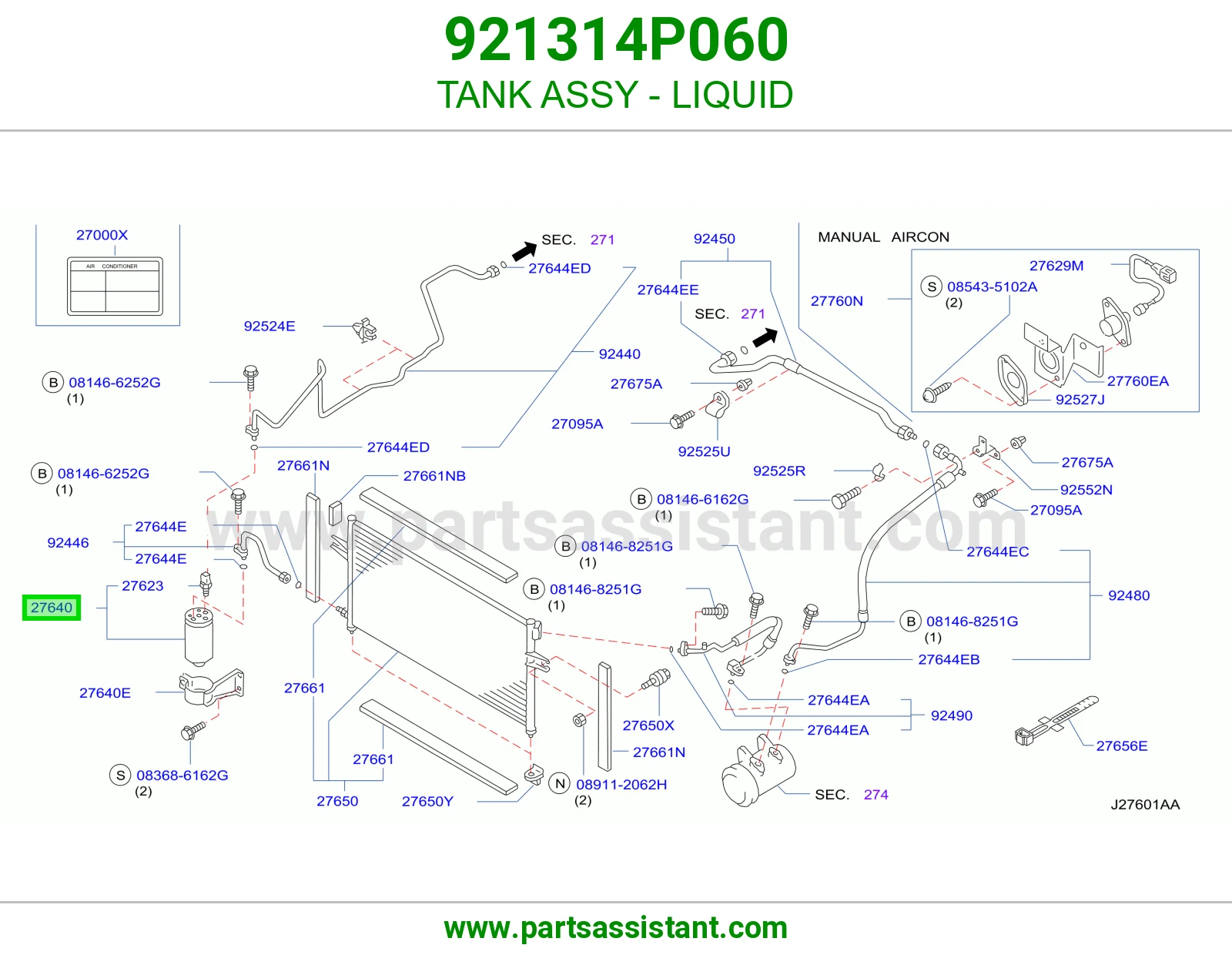 TANK ASSY - LIQUID 921314P060