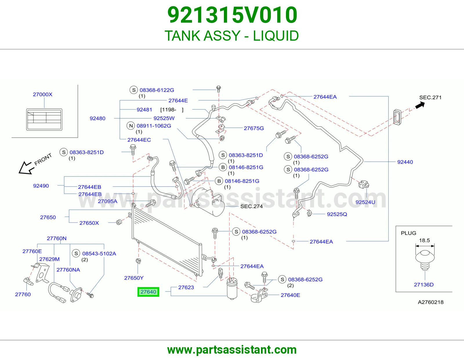 TANK ASSY - LIQUID 921315V010