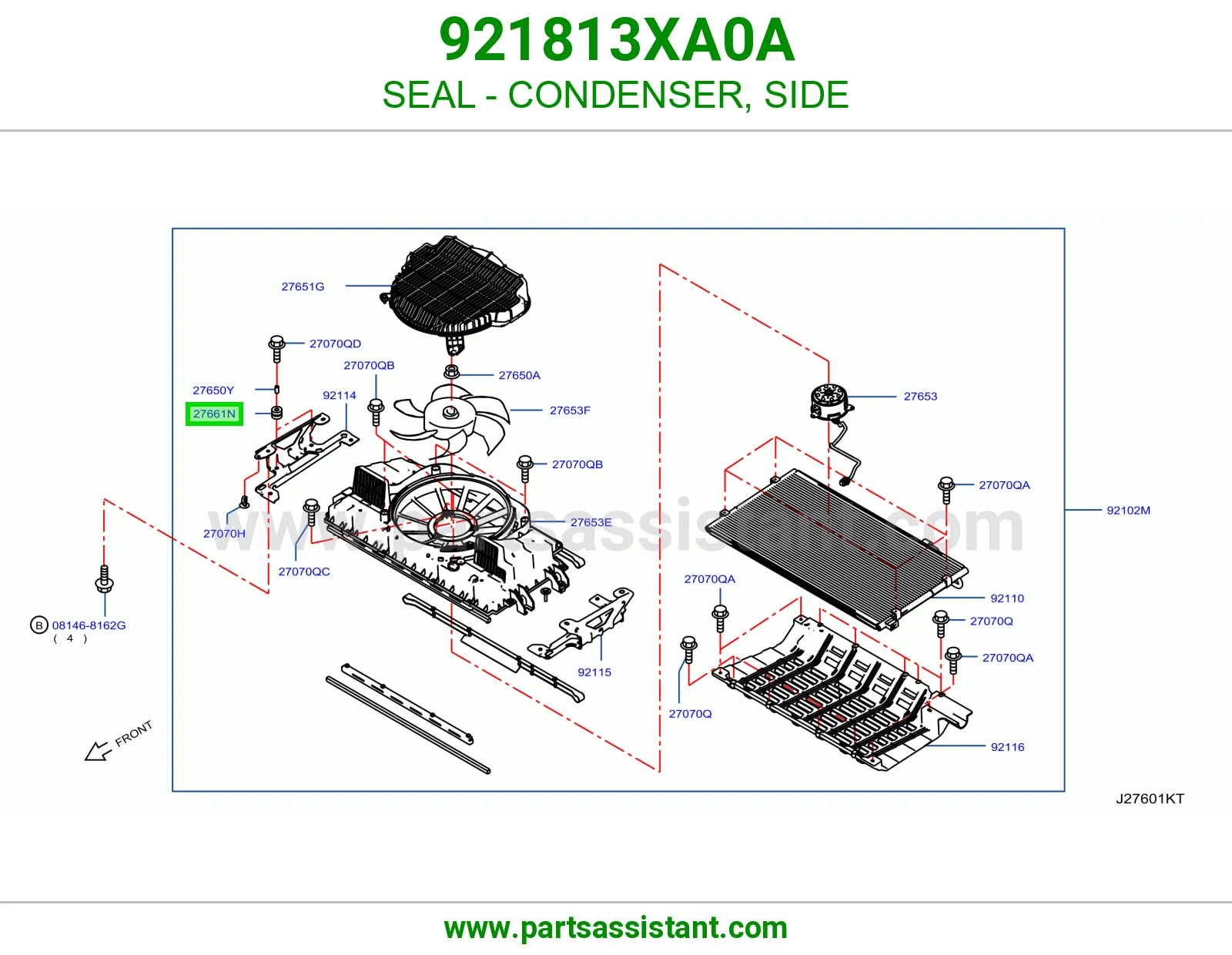 جلدة رديتر مكيف جانبي 921813XA0A