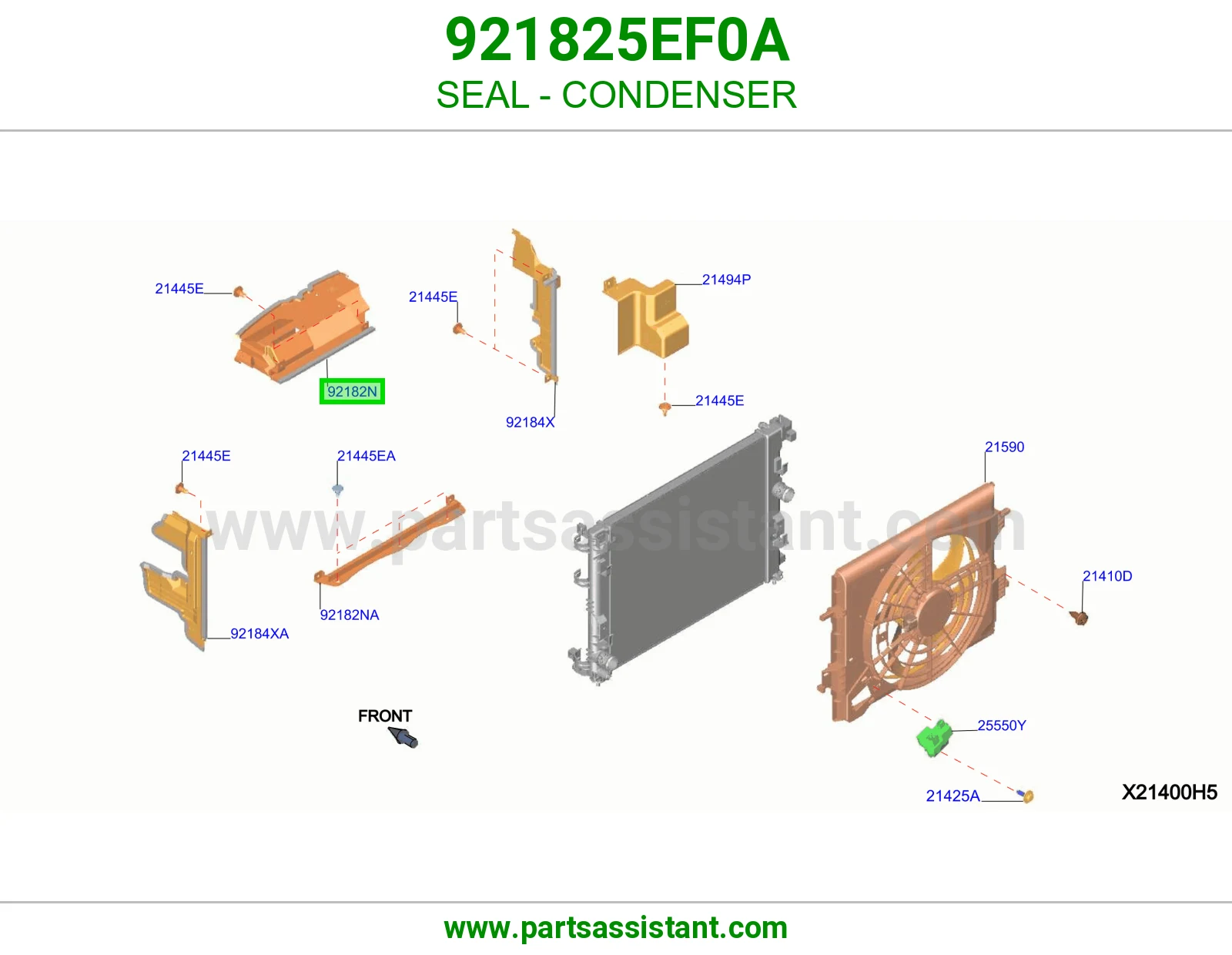 جلدة رديتر مكيف 921825EF0A