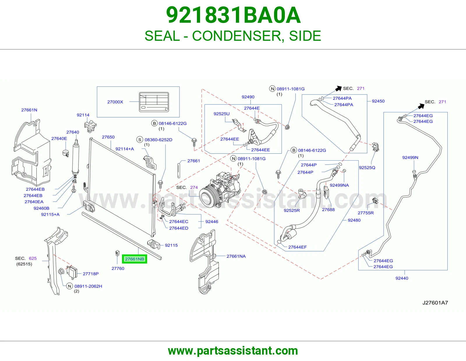 جلدة رديتر مكيف جانبي 921831BA0A