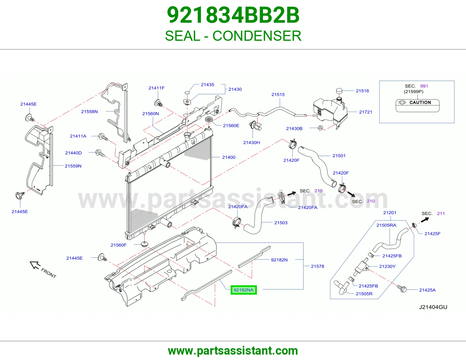 جلدة رديتر مكيف 921834BB2B