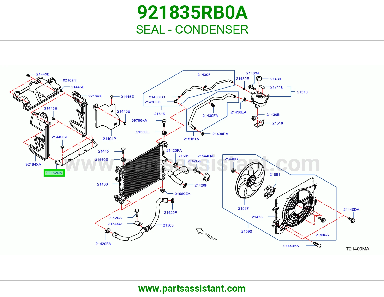 جلدة رديتر مكيف 921835RB0A