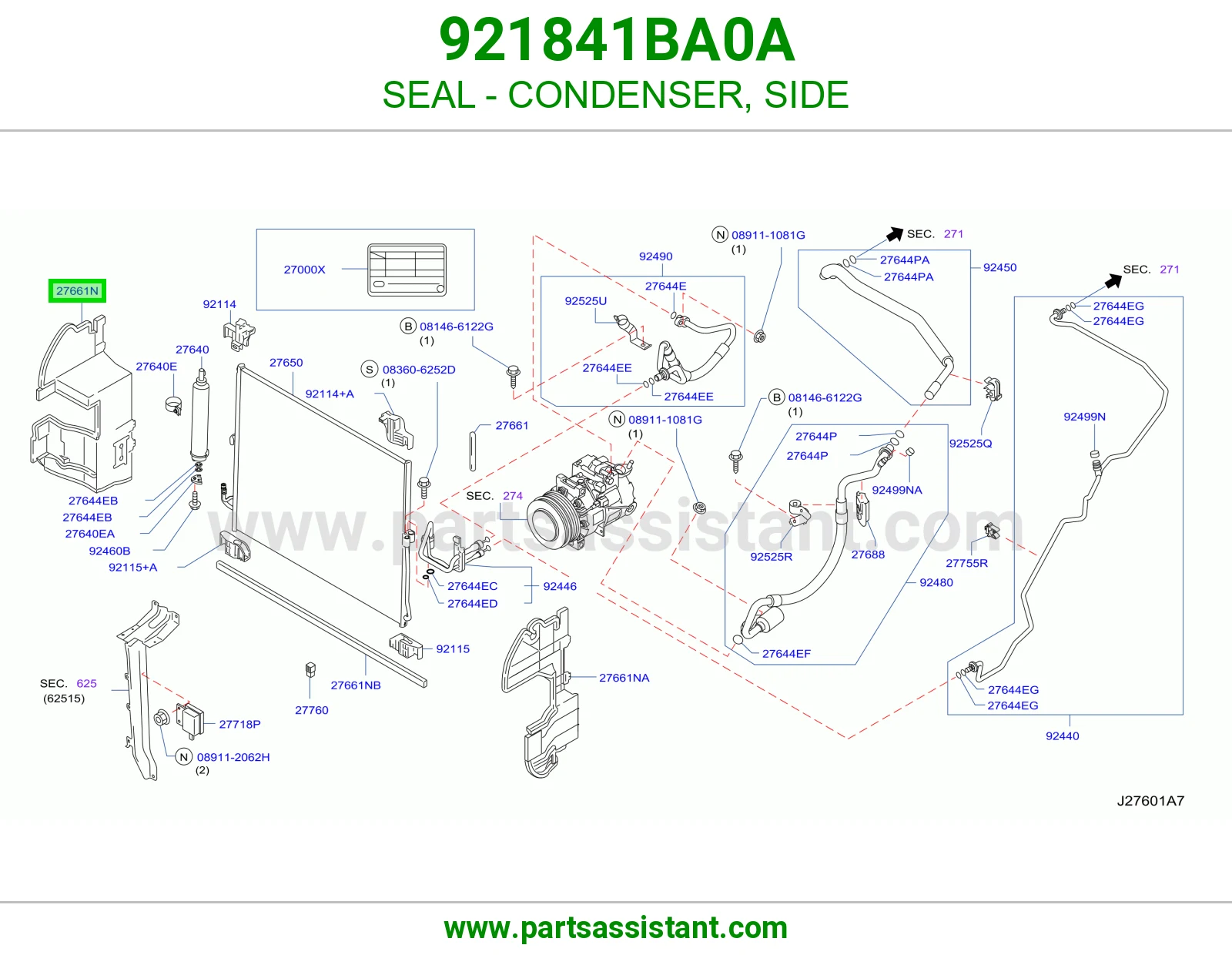 جلدة رديتر مكيف جانبي 921841BA0A