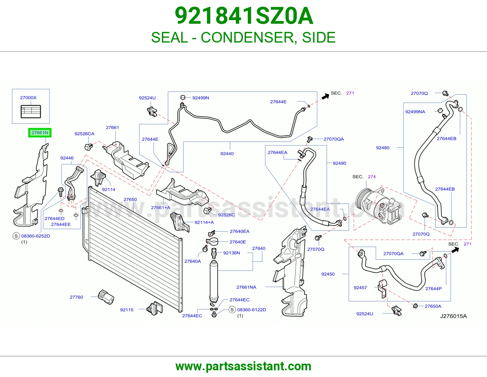 جلدة رديتر مكيف جانبي 921841SZ0A