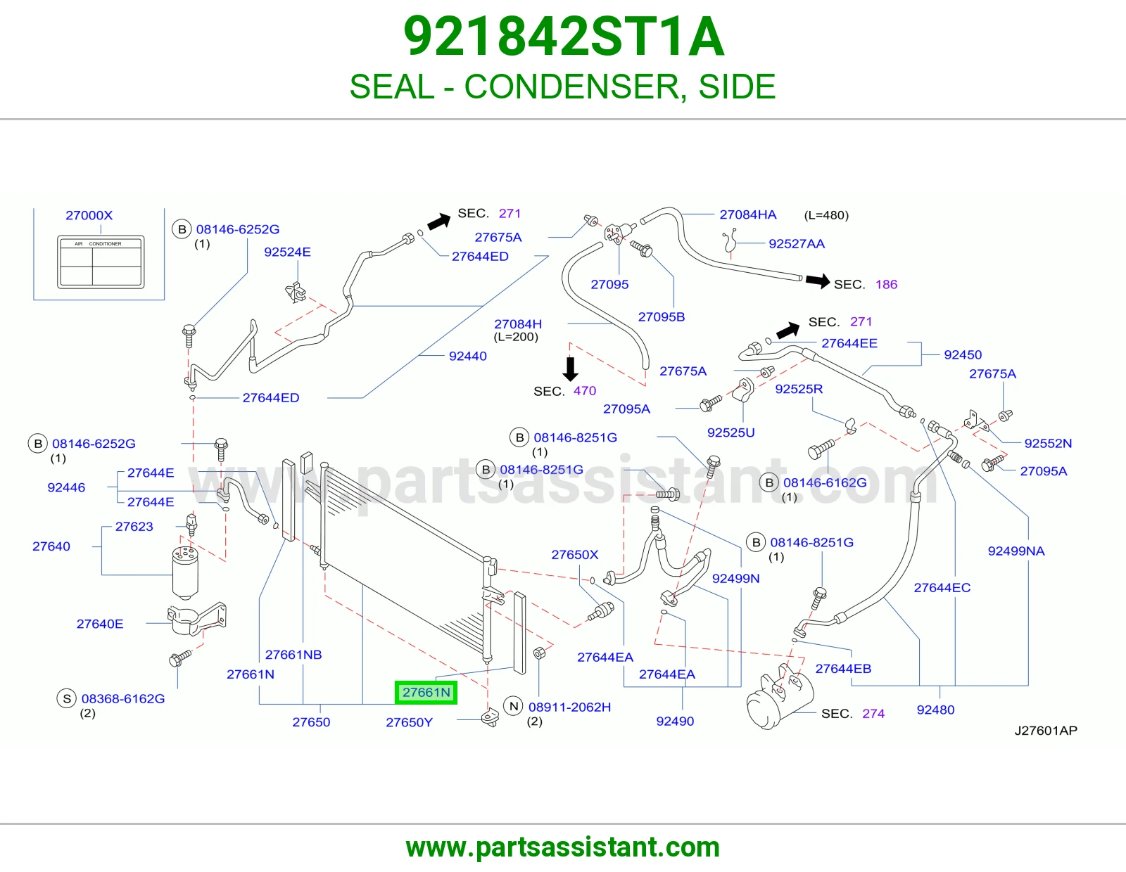 جلدة رديتر مكيف جانبي 921842ST1A