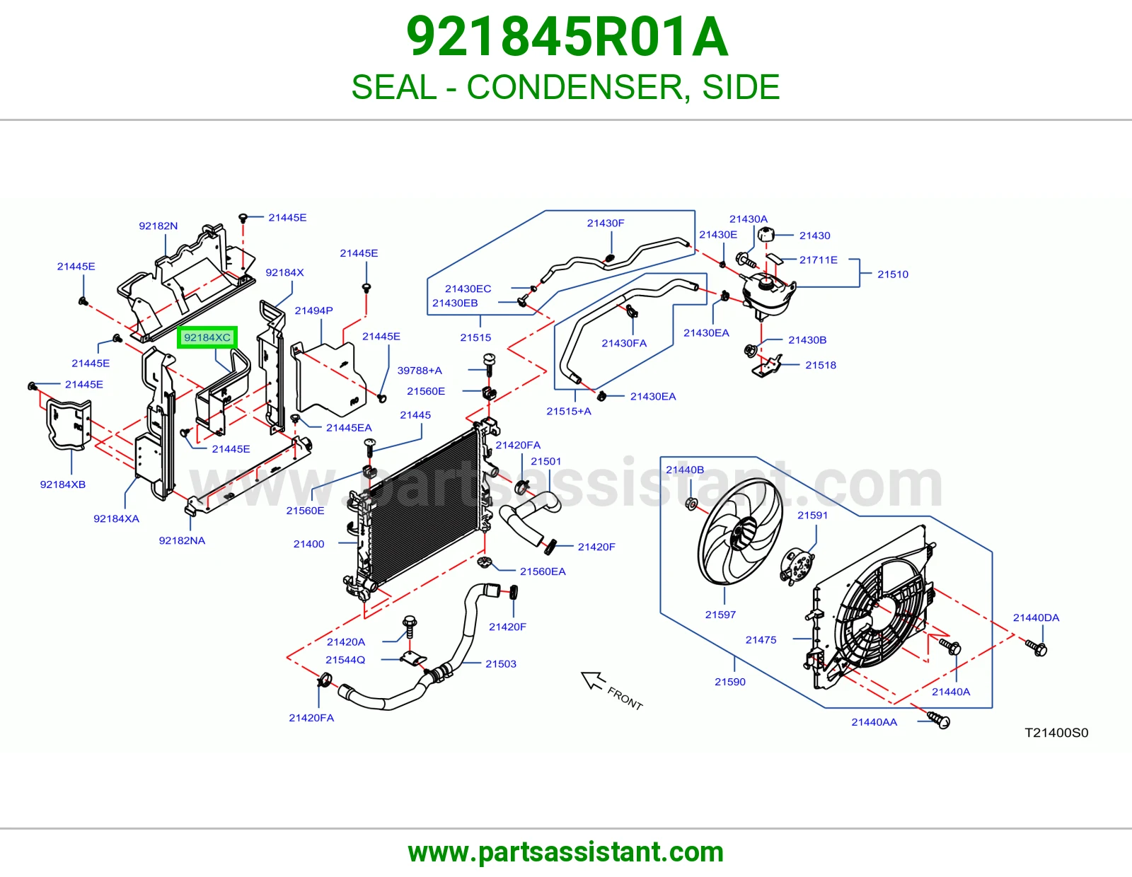 جلدة رديتر مكيف جانبي 921845R01A
