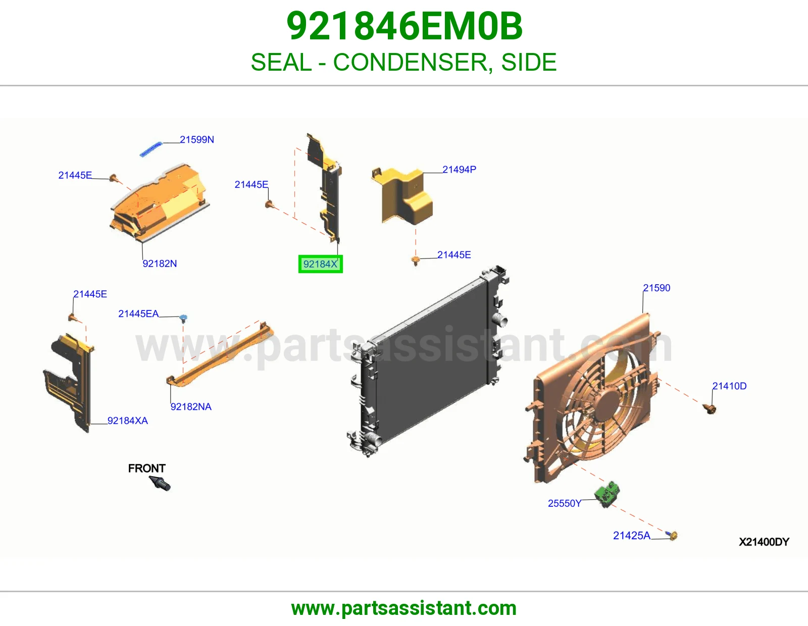 جلدة رديتر مكيف جانبي 921846EM0B