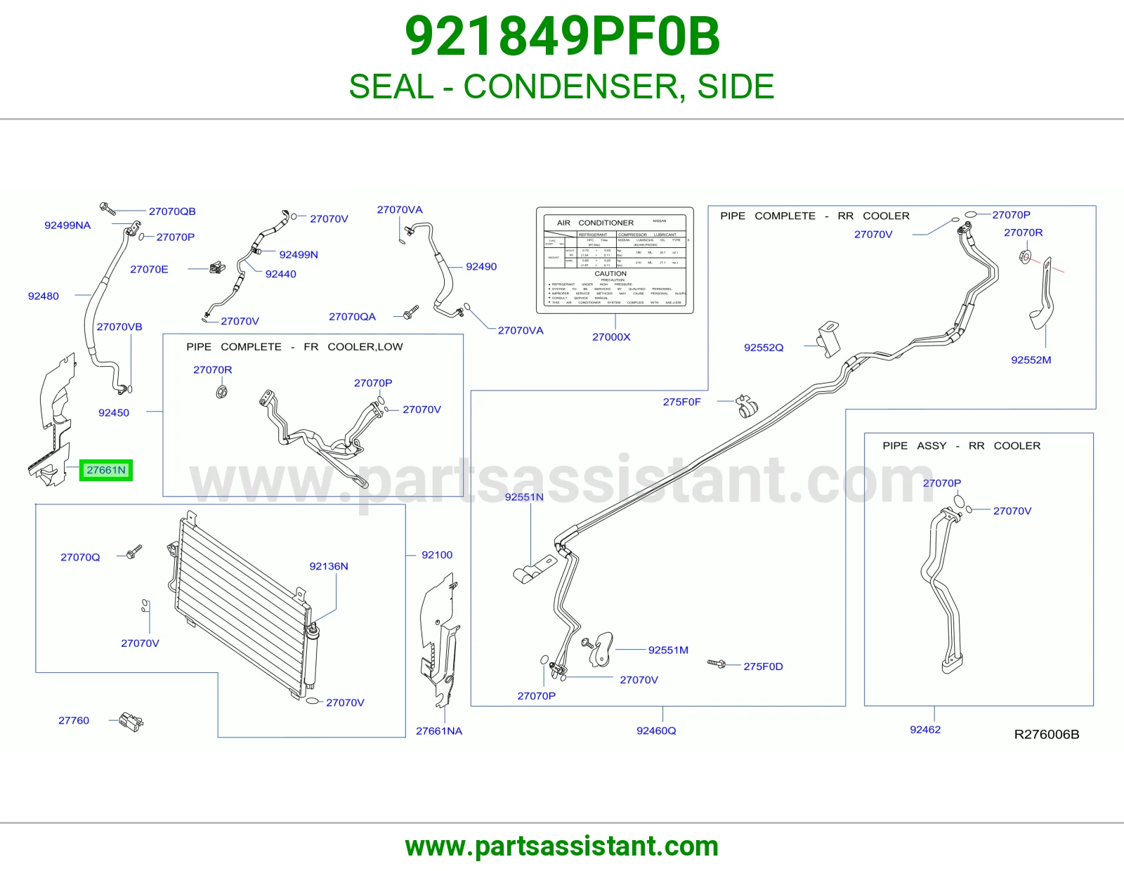 جلدة رديتر مكيف جانبي 921849PF0B
