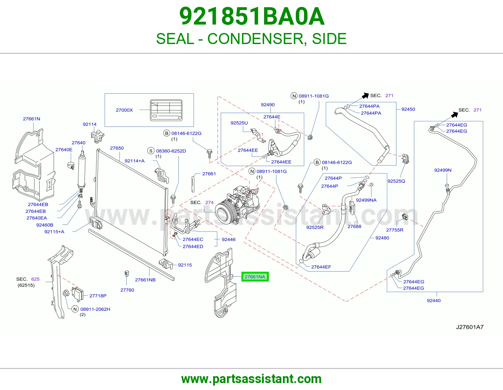 جلدة رديتر مكيف جانبي 921851BA0A