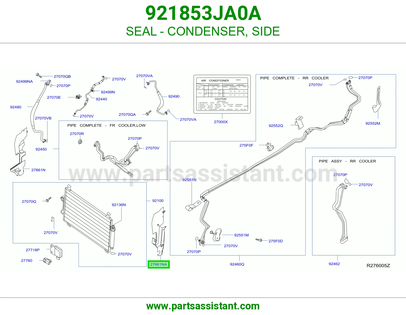 جلدة رديتر مكيف جانبي 921853JA0A