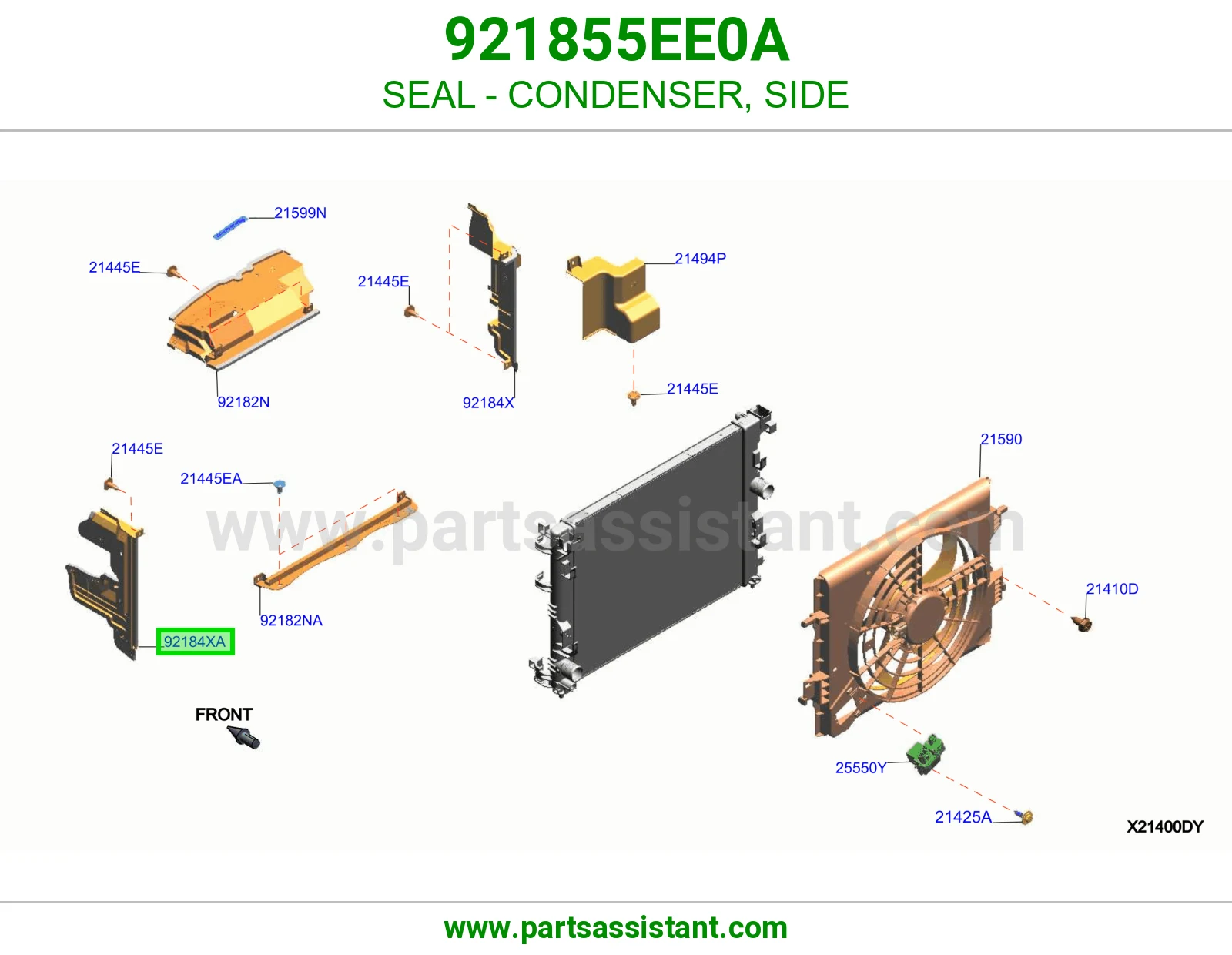 جلدة رديتر مكيف جانبي 921855EE0A