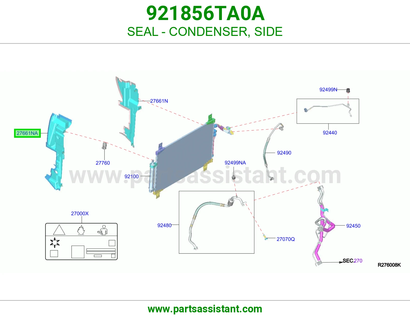 جلدة رديتر مكيف جانبي 921856TA0A
