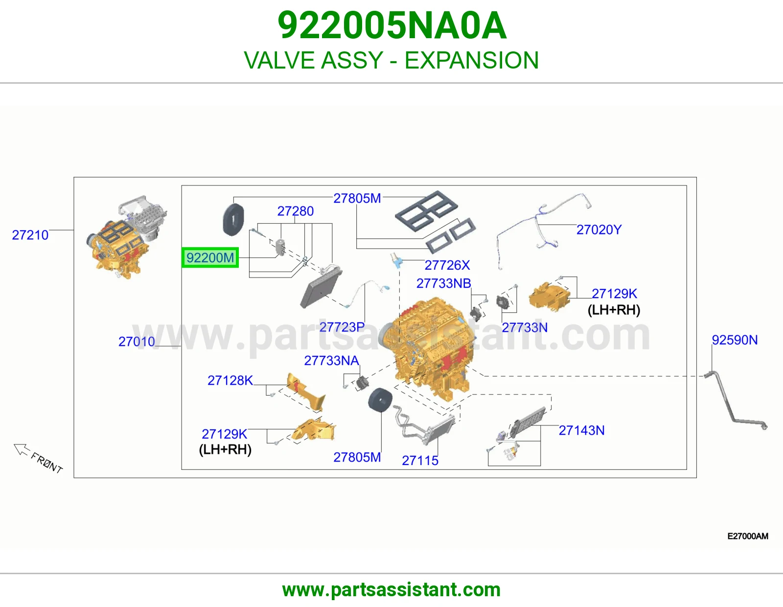 بلف مكيف امامي 922005NA0A