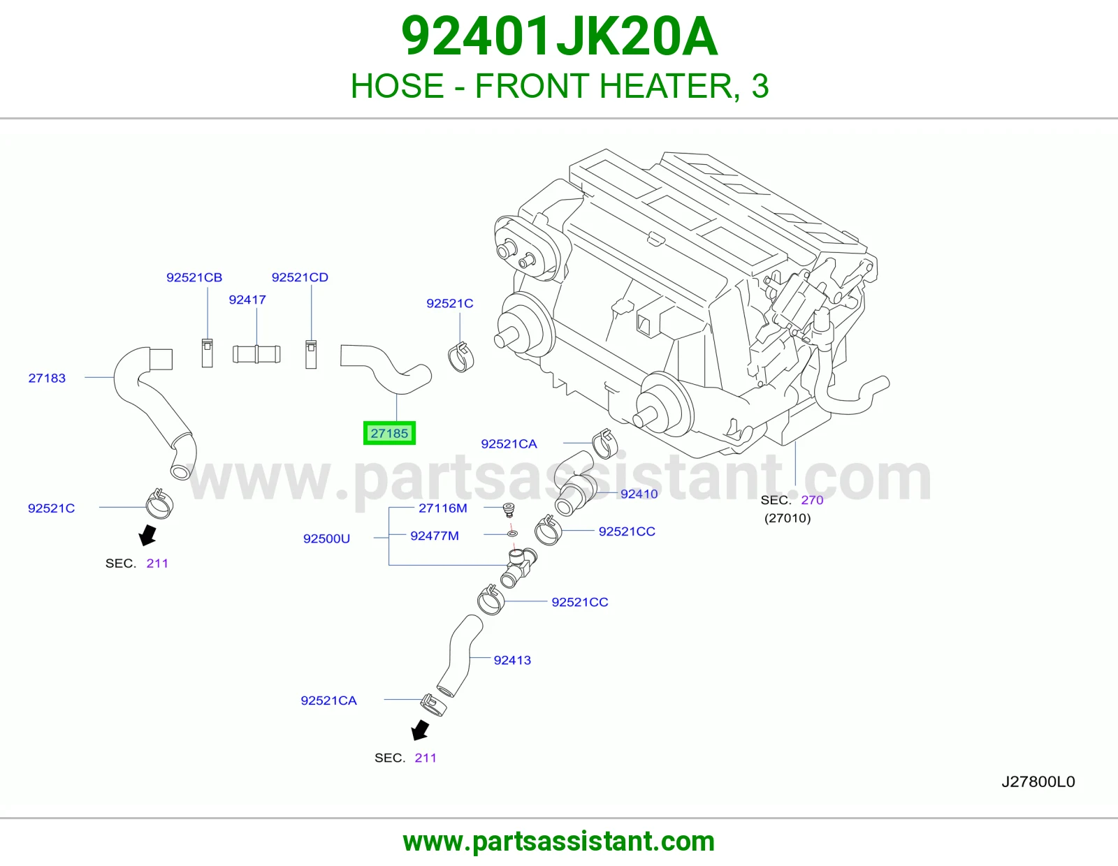 لي دفاية أمامي 3 92401JK20A