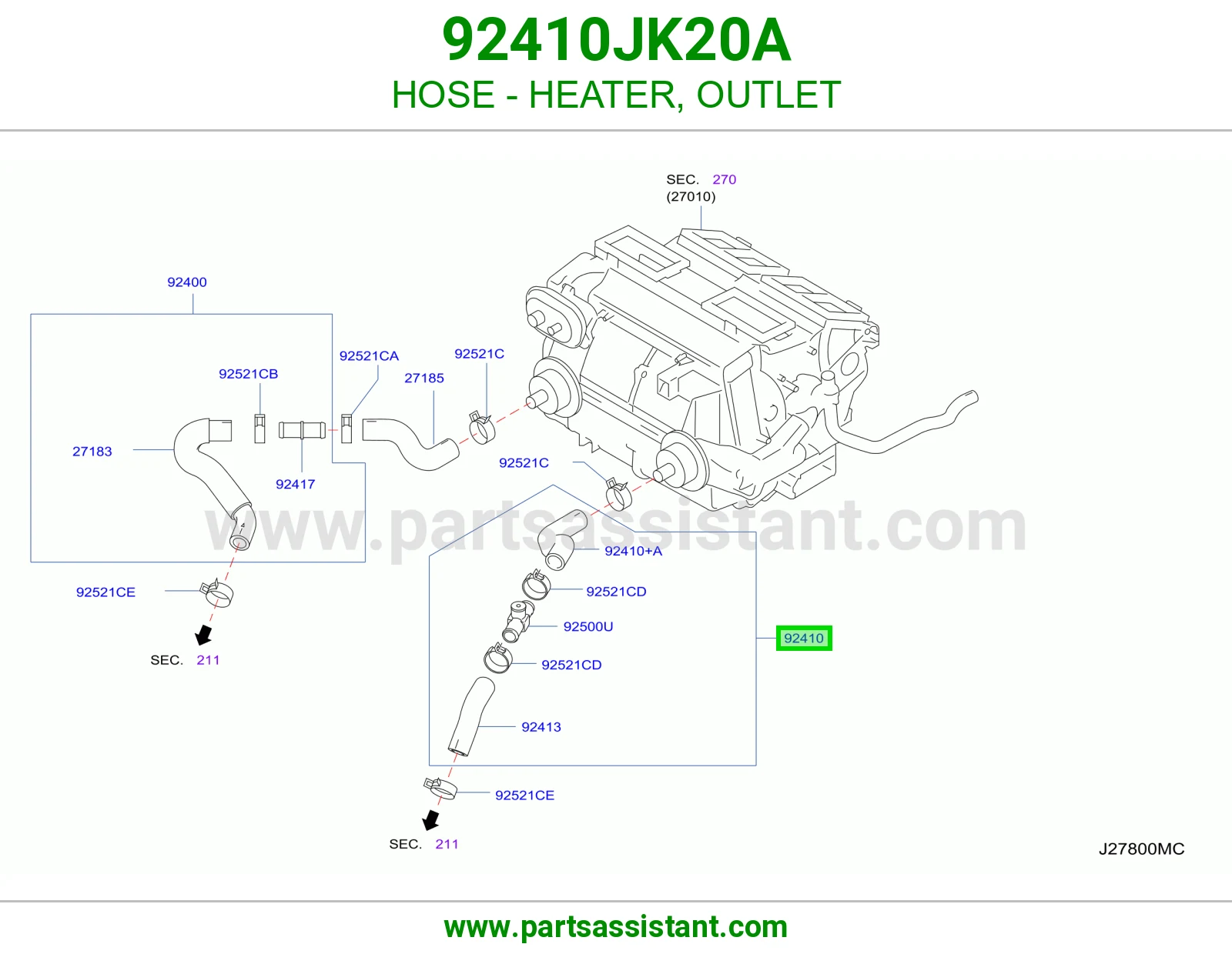 لي مكيف حار 92410JK20A