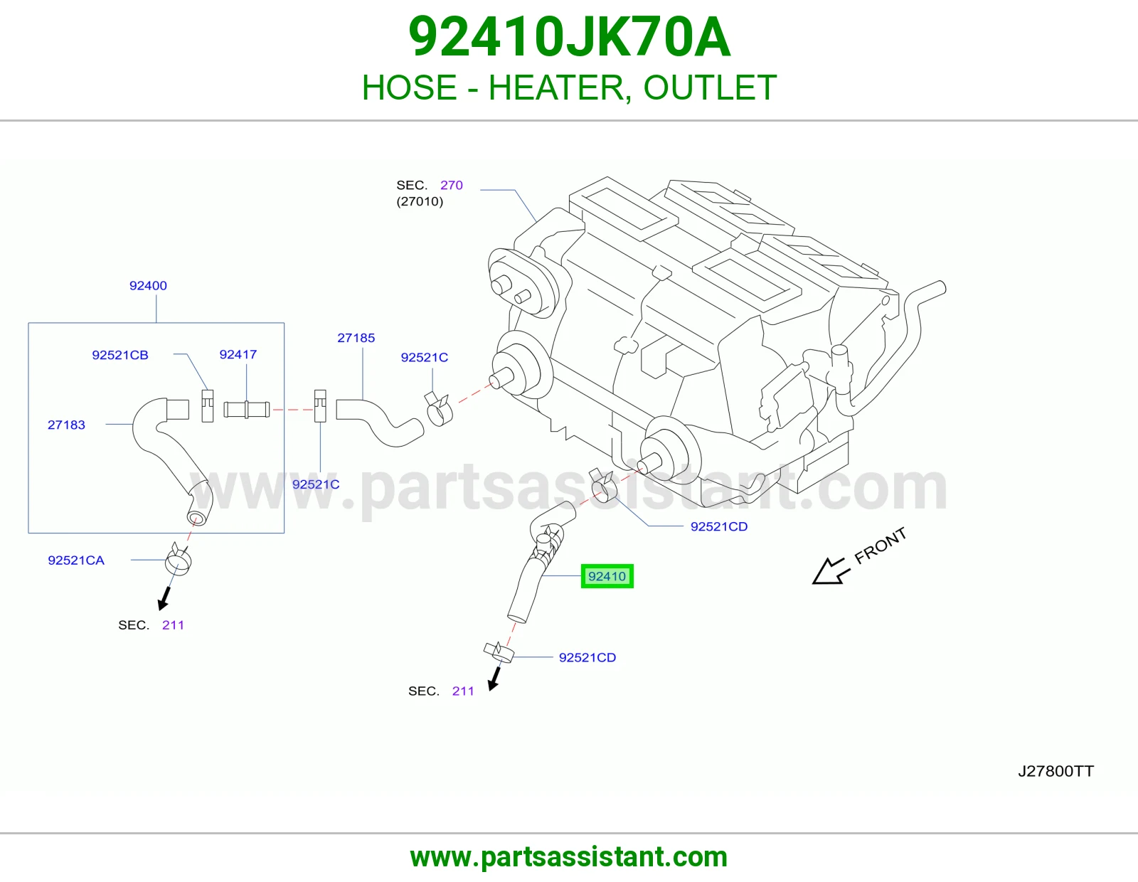 لي مكيف حار 92410JK70A