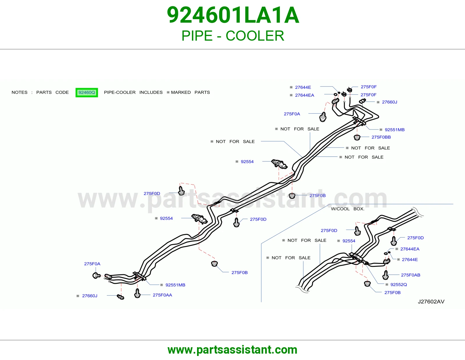 PIPE - COOLER 924601LA1A