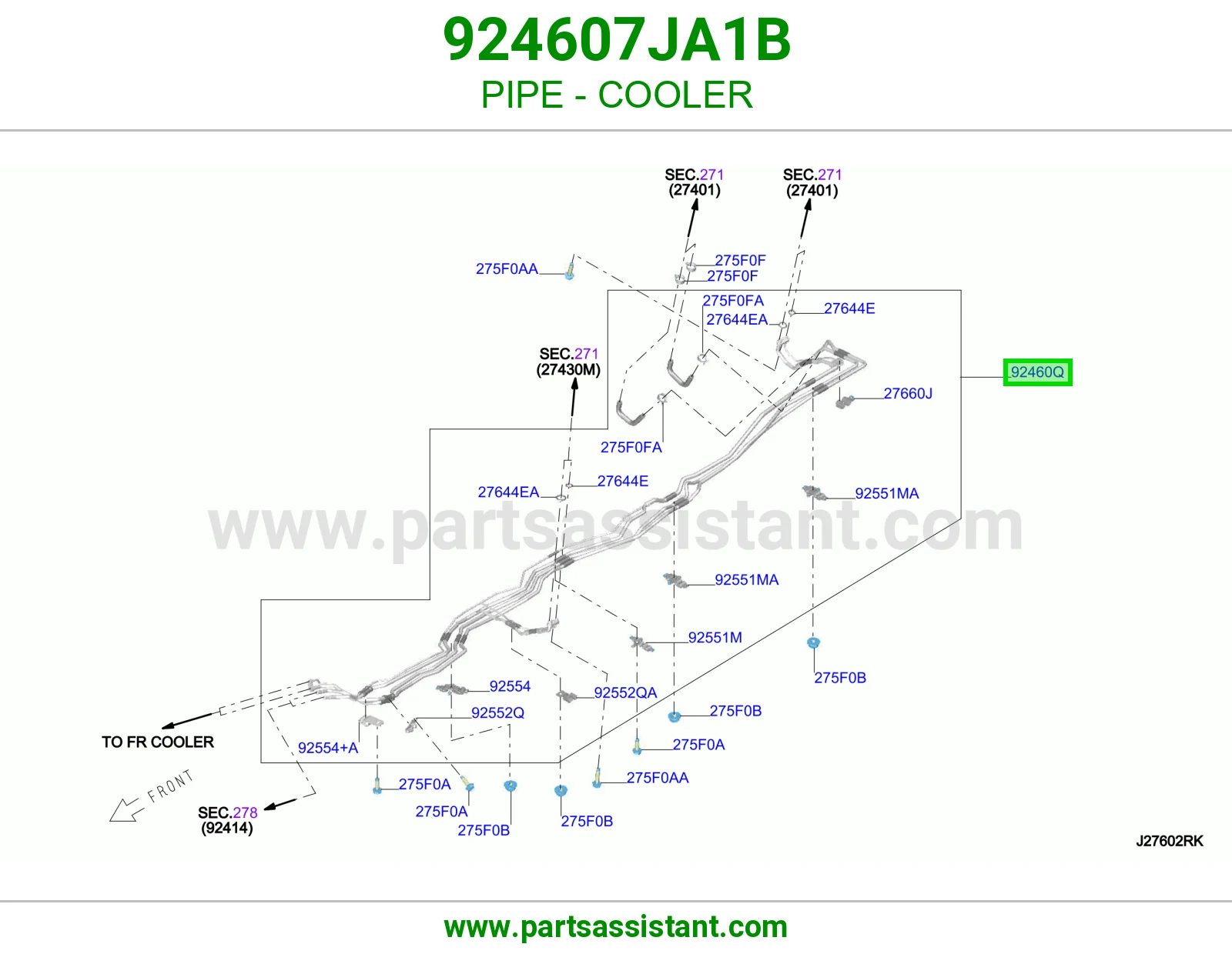 ماسورة مبرد 924607JA1B