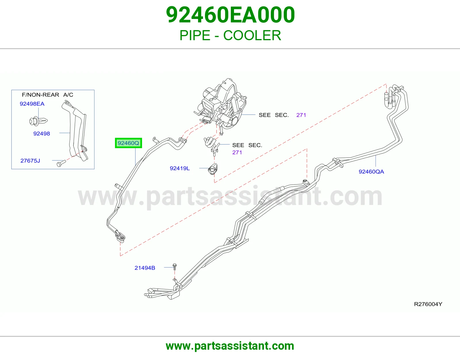 ماسورة مبرد 92460EA000
