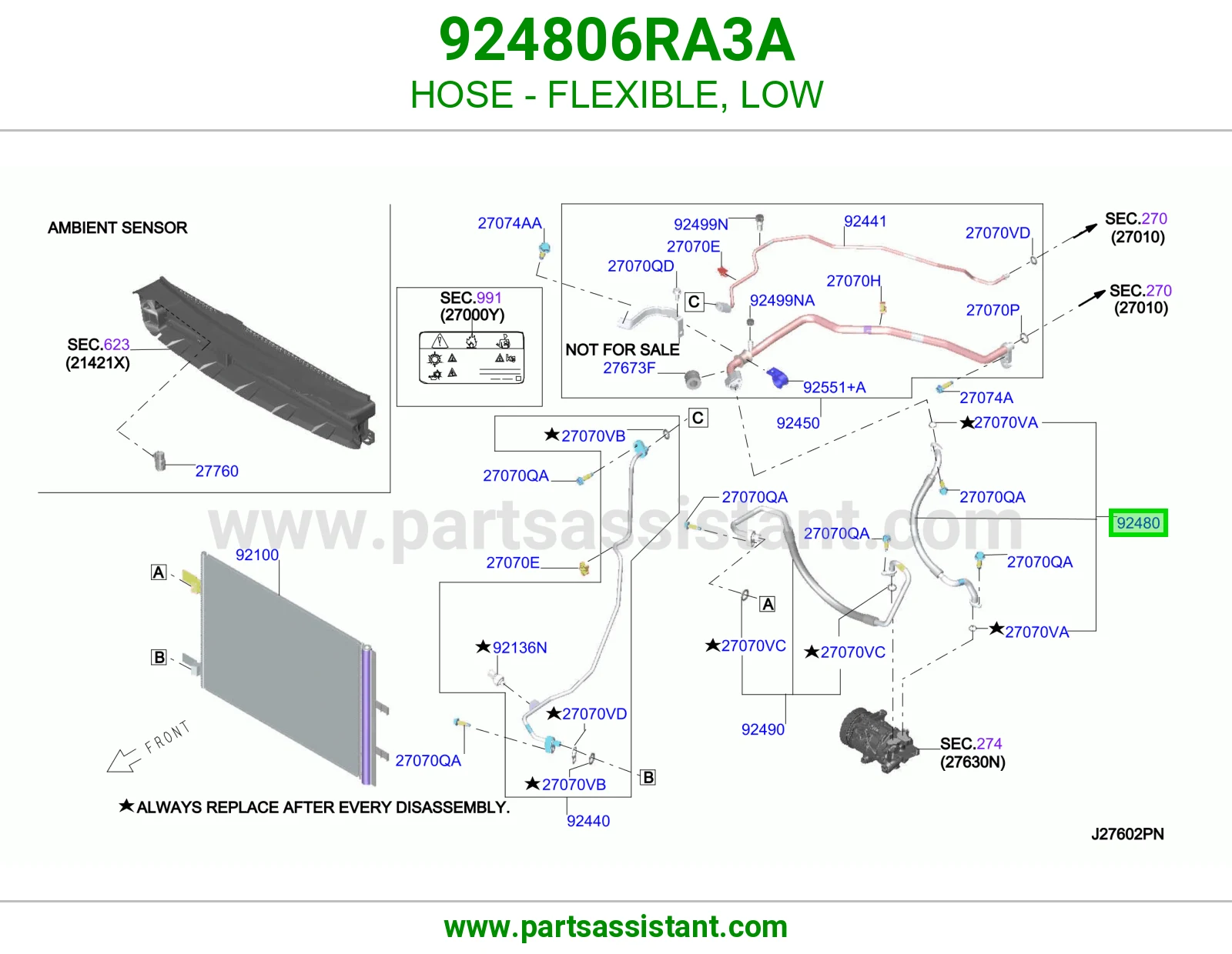 لي كمبروسر مكيف المنخفض 924806RA3A
