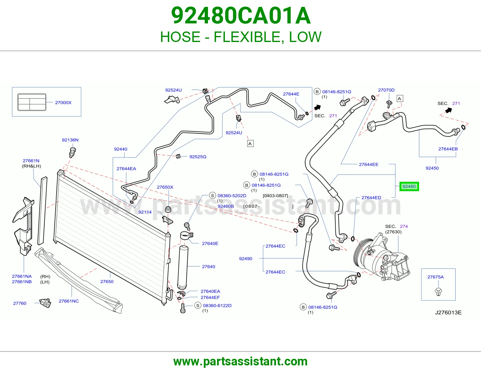لي كمبروسر مكيف المنخفض 92480CA01A